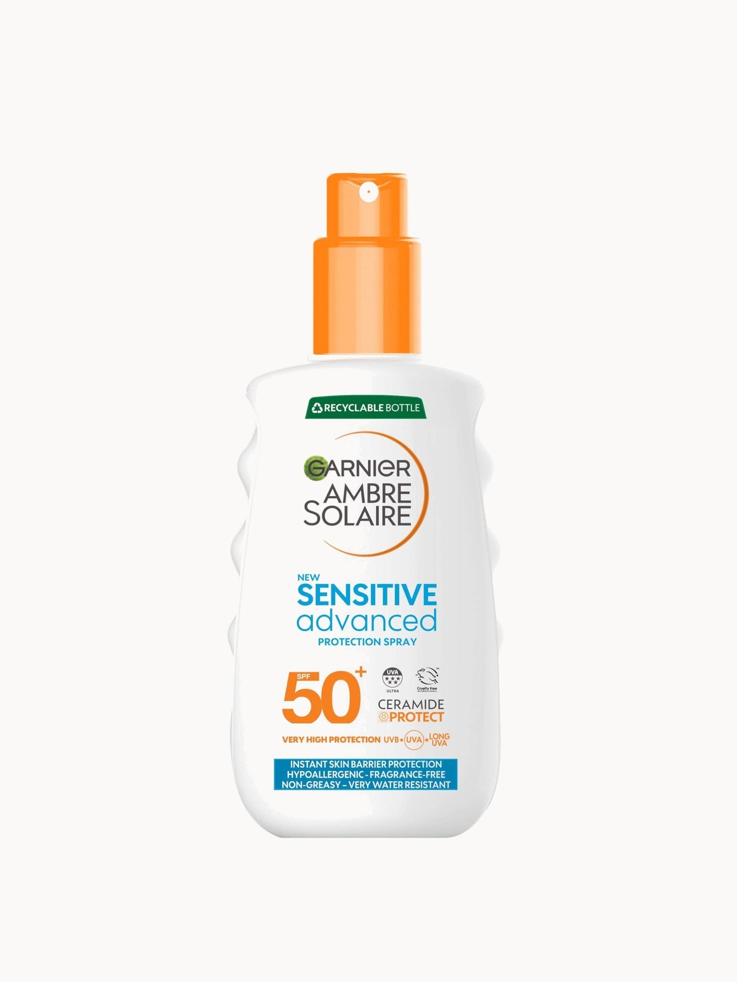 Garnier Ambre Solaire SPF 50+ Sensitive Advanced Sun Spray 150ml Garnier — textura e acabamento