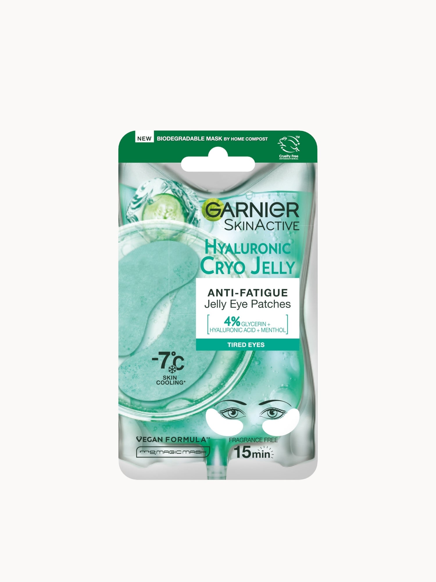 Garnier Anti-Fatigue Hyaluronic Acid and Icy Cucumber Cryo Jelly Face Mask 27g Garnier — detalhe 3