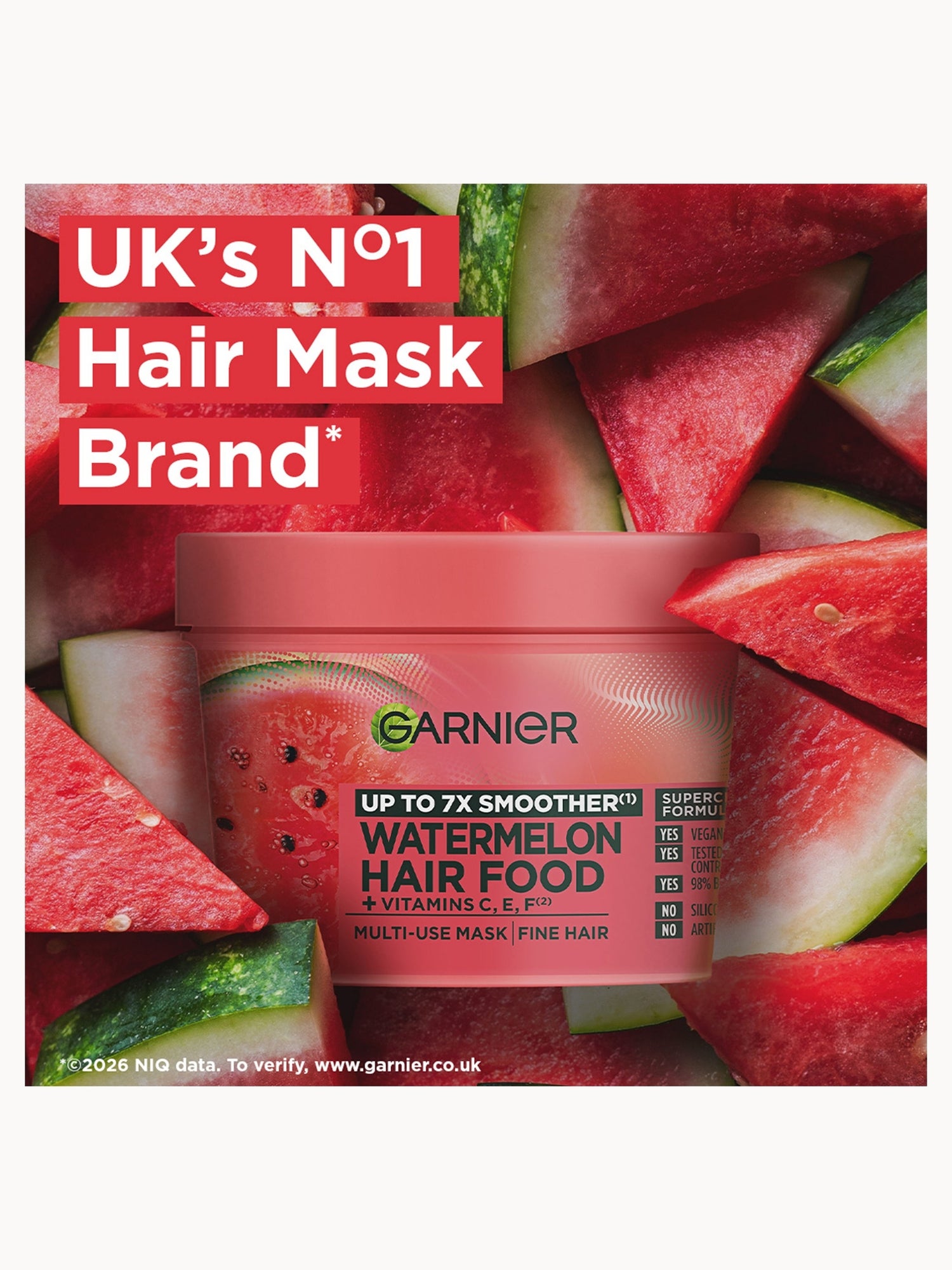 Garnier Hair Food Multi-Use Mask, Smoothing Coconut, Up to 48H Anti- Frizz 400ml Garnier — detalhe 3