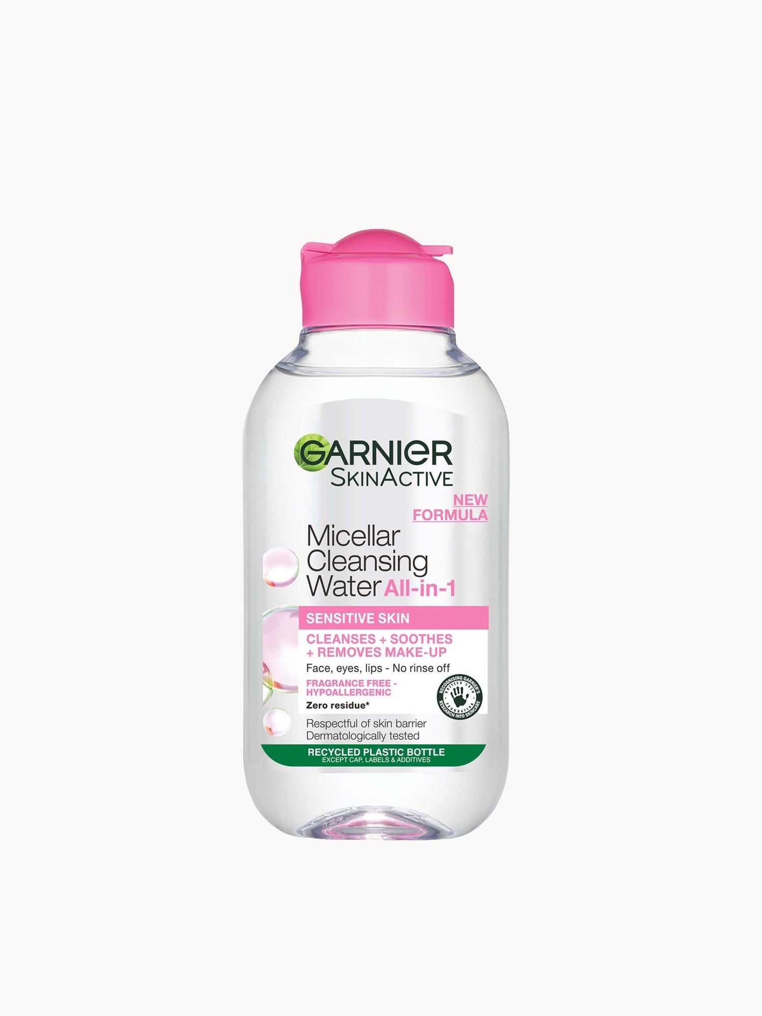 Garnier Micellar Water Facial Cleanser For Sensitive Skin 100ml — textura e acabamento