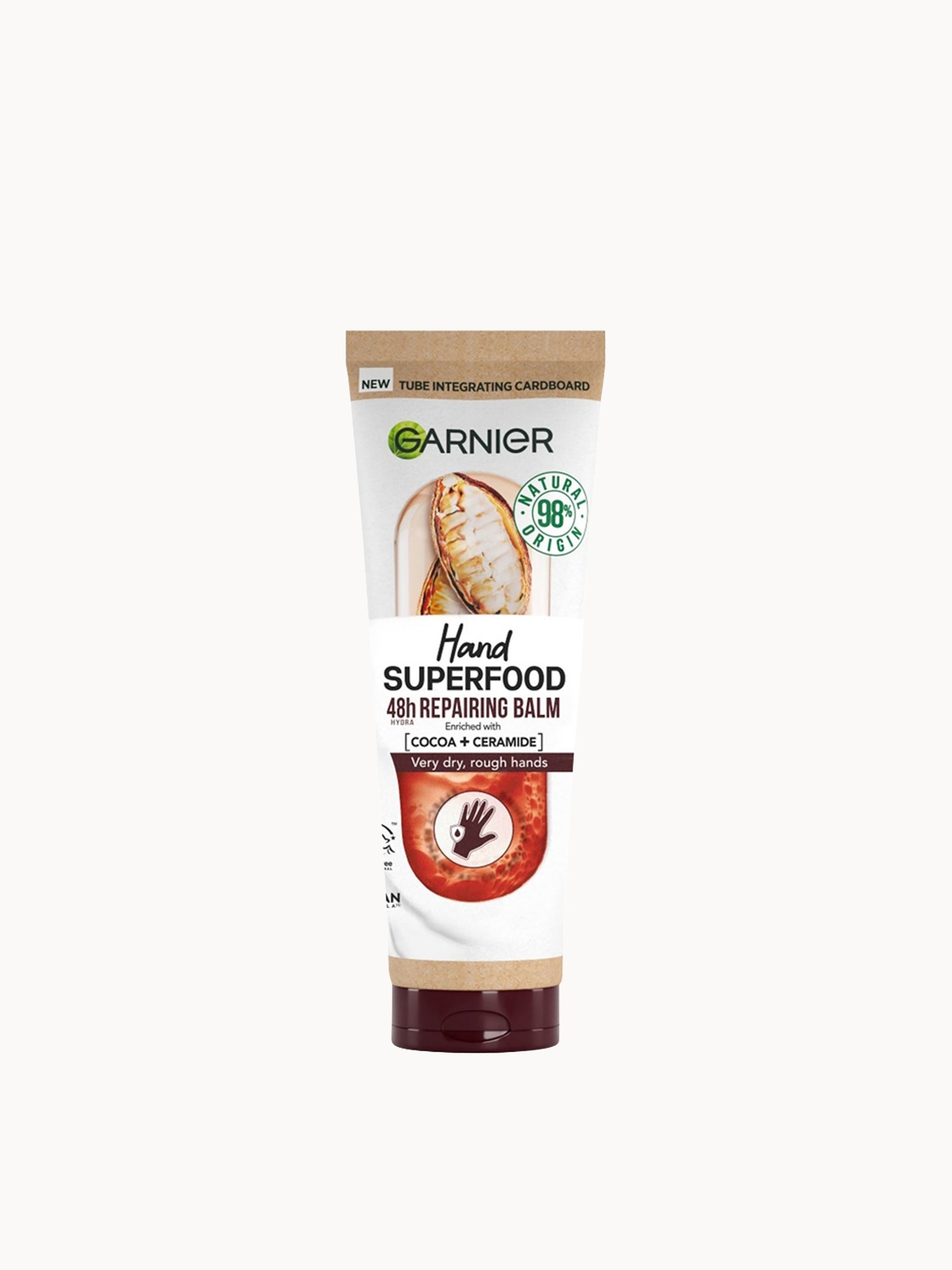 Garnier Vegan Hand Superfood, Repairing Hand Cream with Cocoa and Ceramide for Very Dry, Rough Hands 75ml — detalhe 7