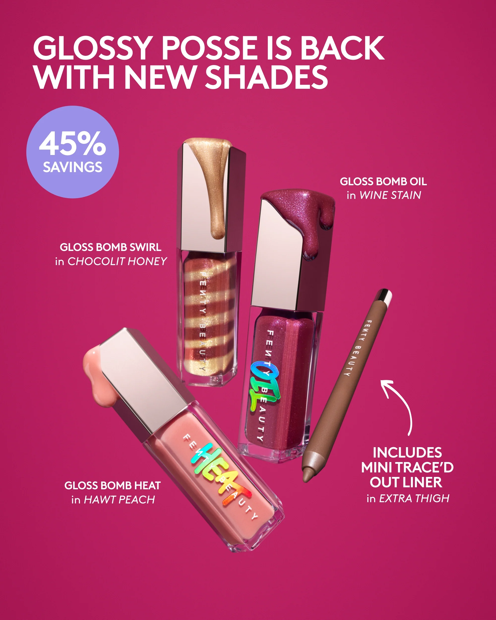 Embalagem de Glossy Posse IX 4 Piece Lip Set em Luanda, Angola - Cosméticos de Luxo Seth