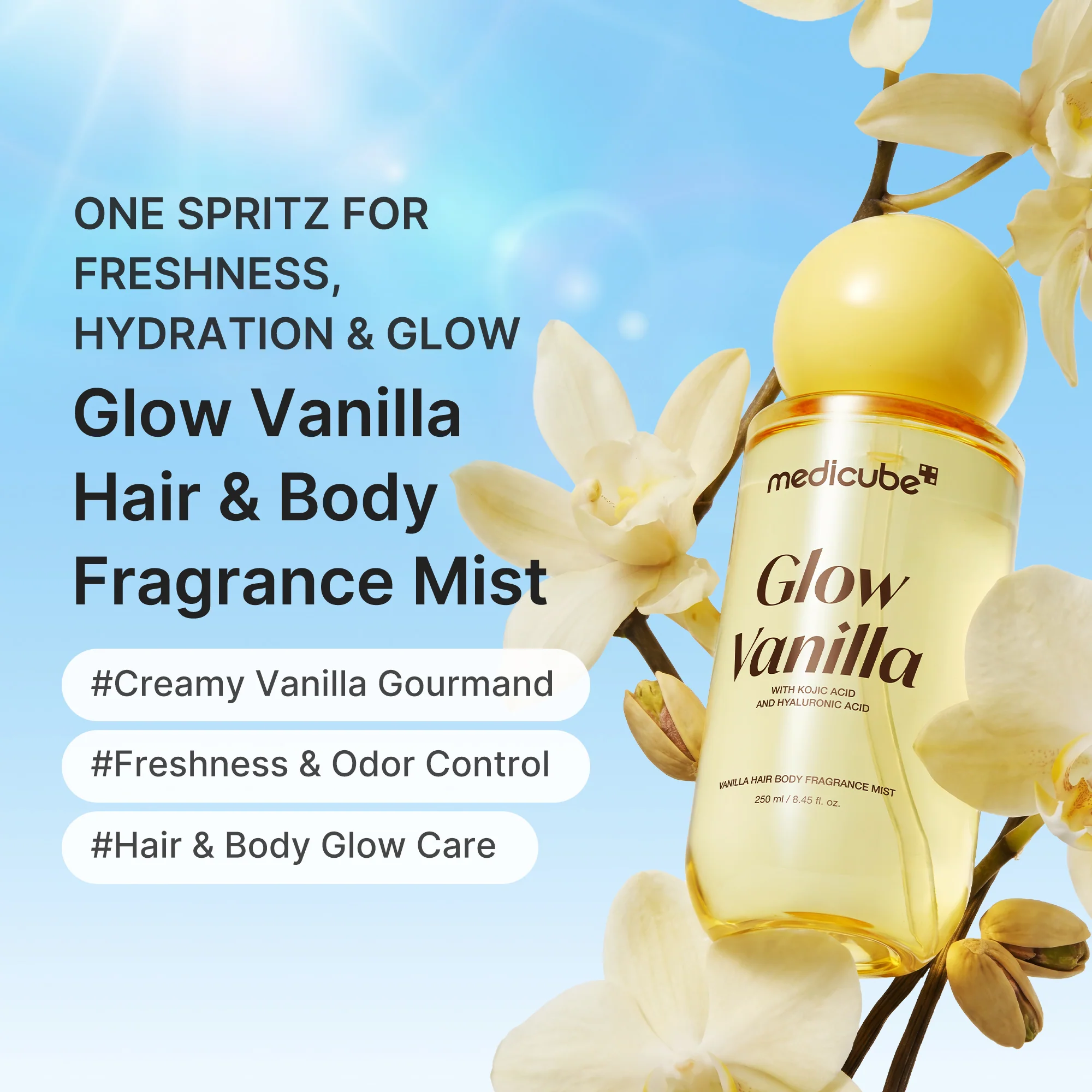 Foto de Glow Vanilla Hair & Body Fragrance Mist disponível em Luanda, Angola - Encomenda Online