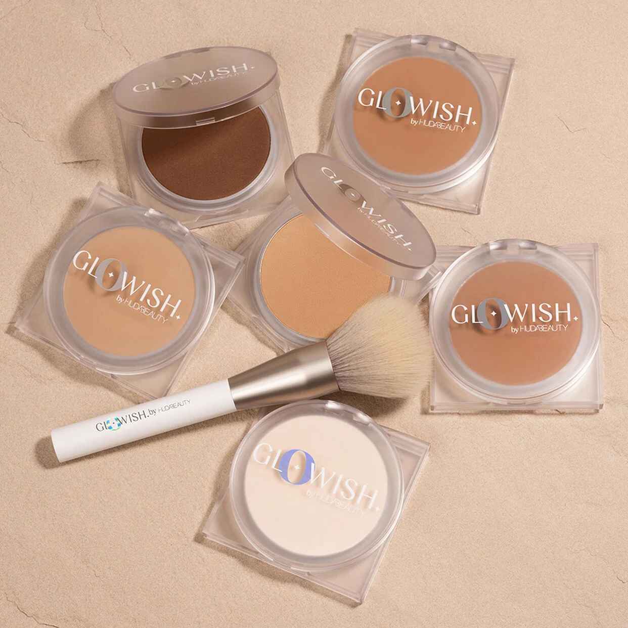 GloWish All Over Face Powder Brush Huda Beauty — detalhe 4