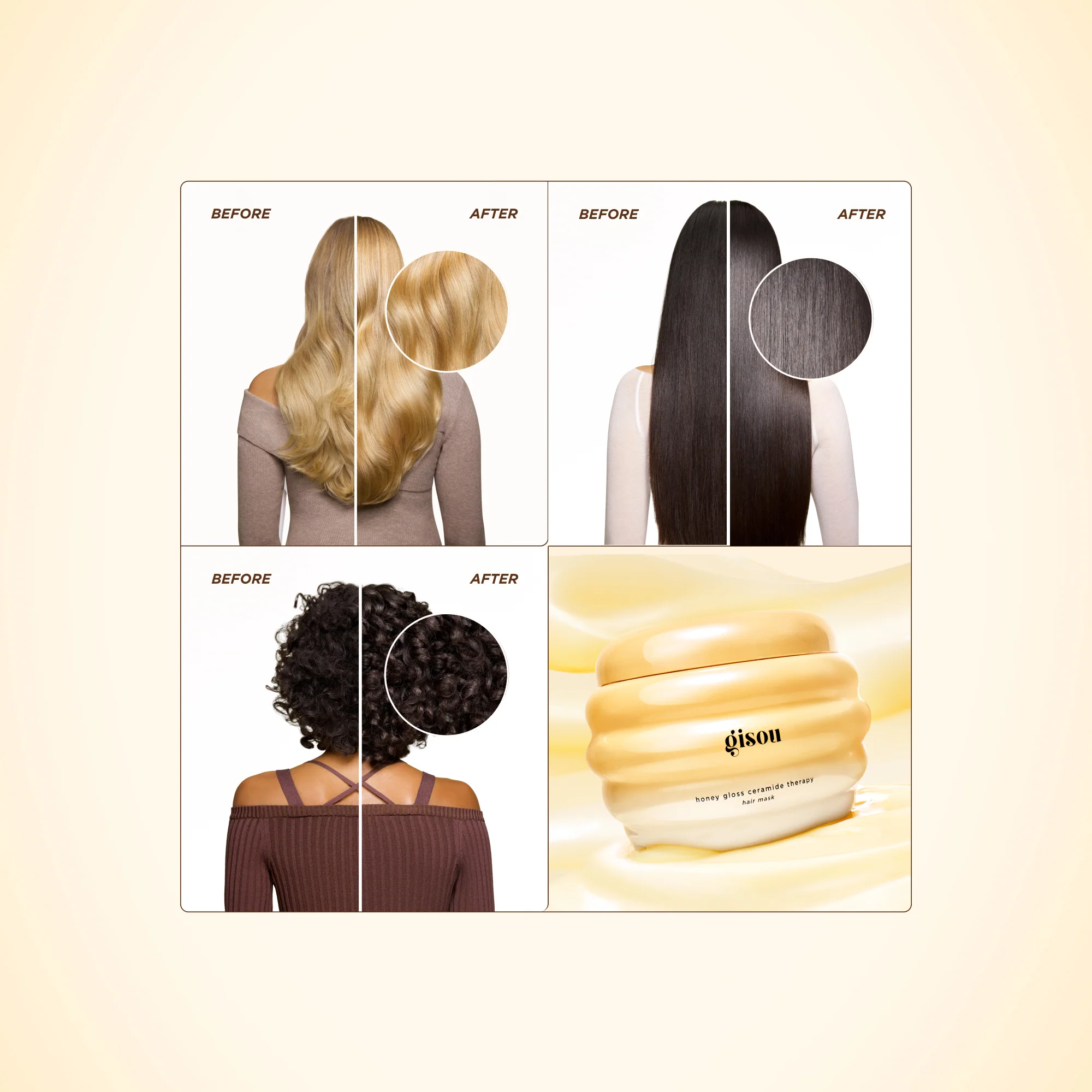 Honey Gloss Ceramide Therapy Hair Mask Gisou — detalhe 5