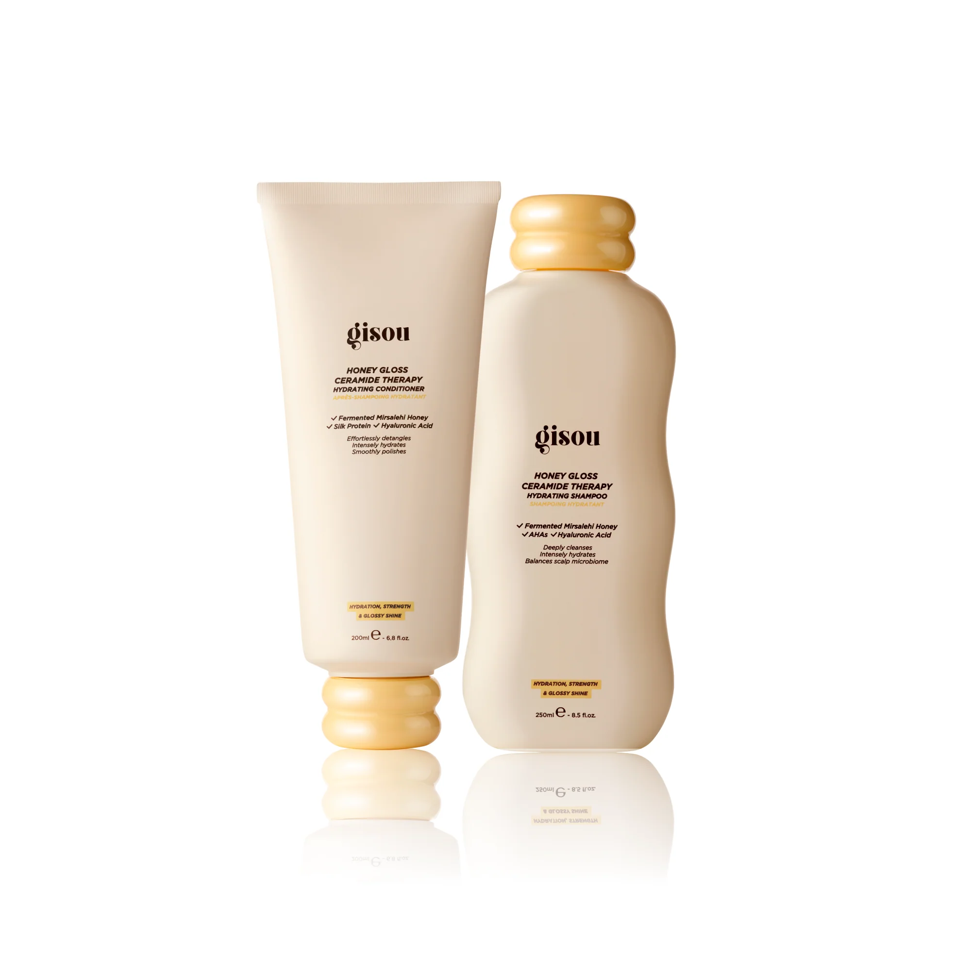 Honey Gloss Hair Wash Duo Gisou — textura e acabamento