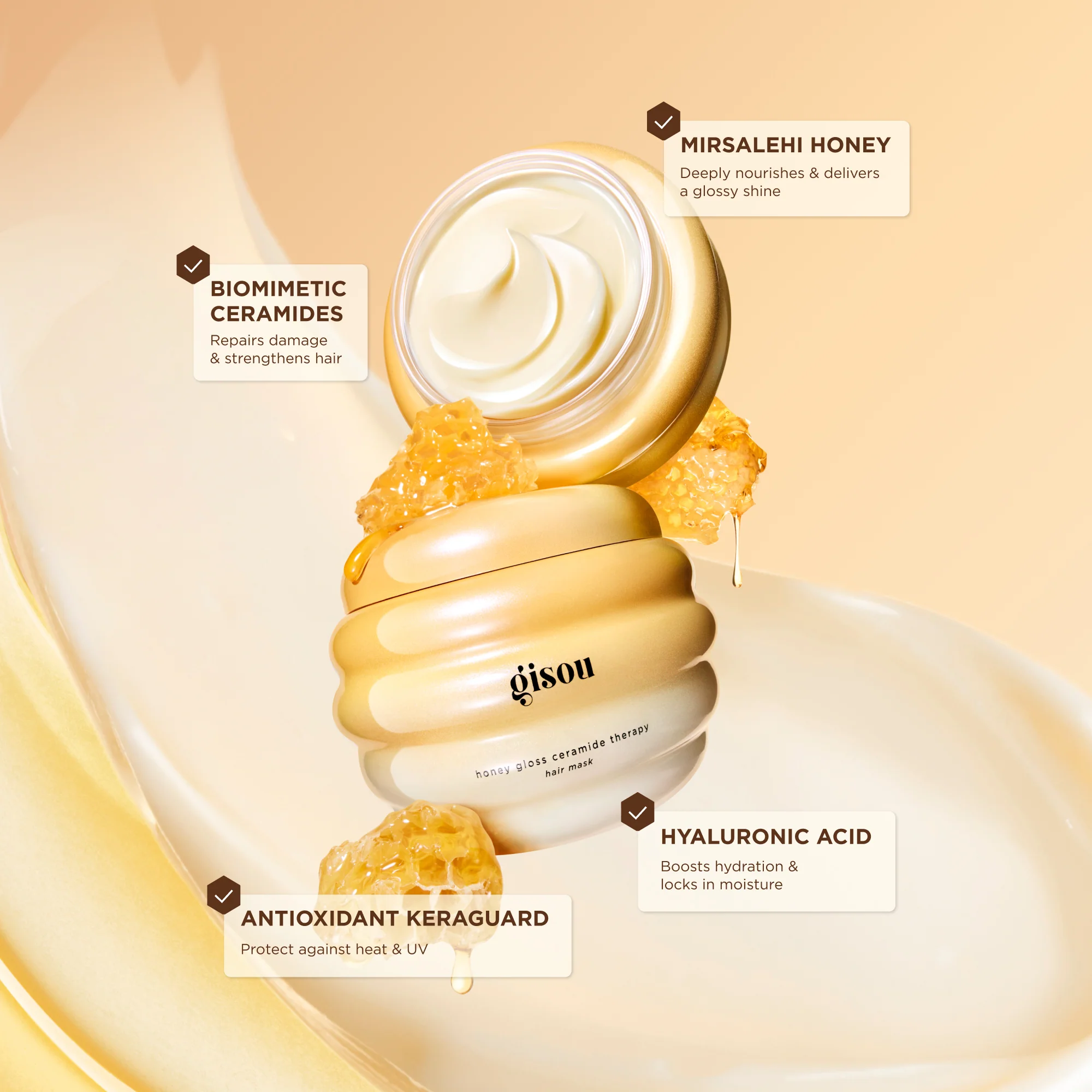Honey Gloss Hair Wash Trio Gisou — detalhe 6