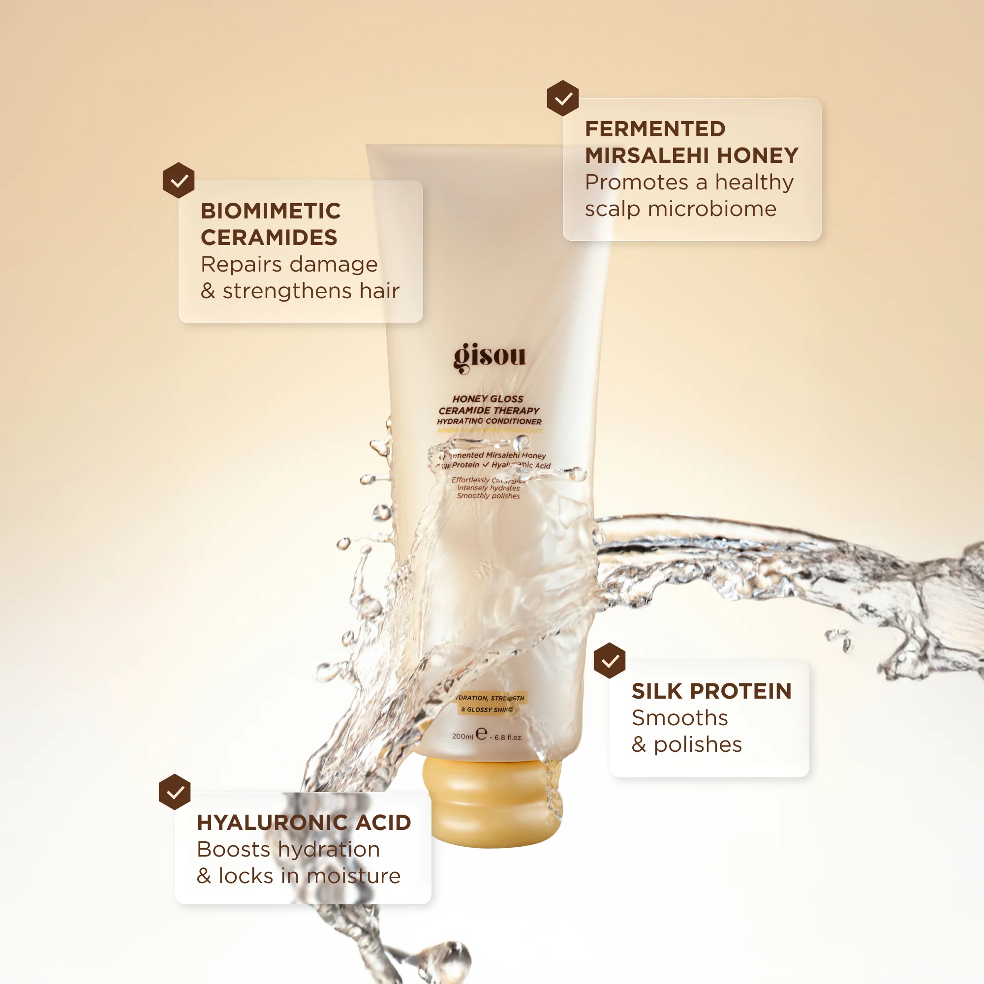 Honey Glow Haircare Trio Gisou — detalhe 5