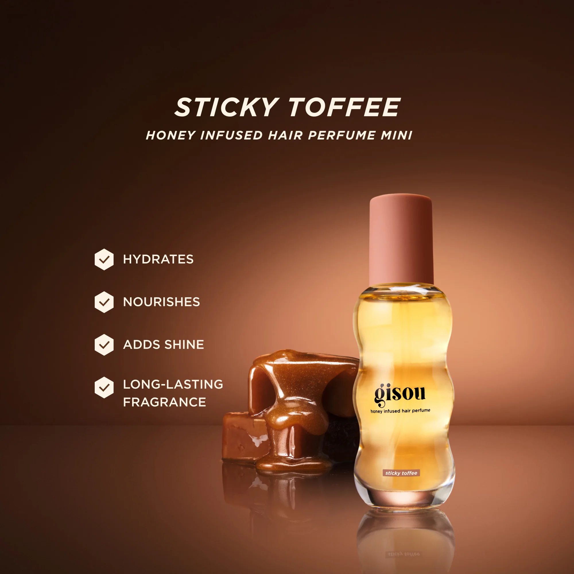 Honey Infused Hair Perfume Sticky Toffee Gisou — detalhe 4