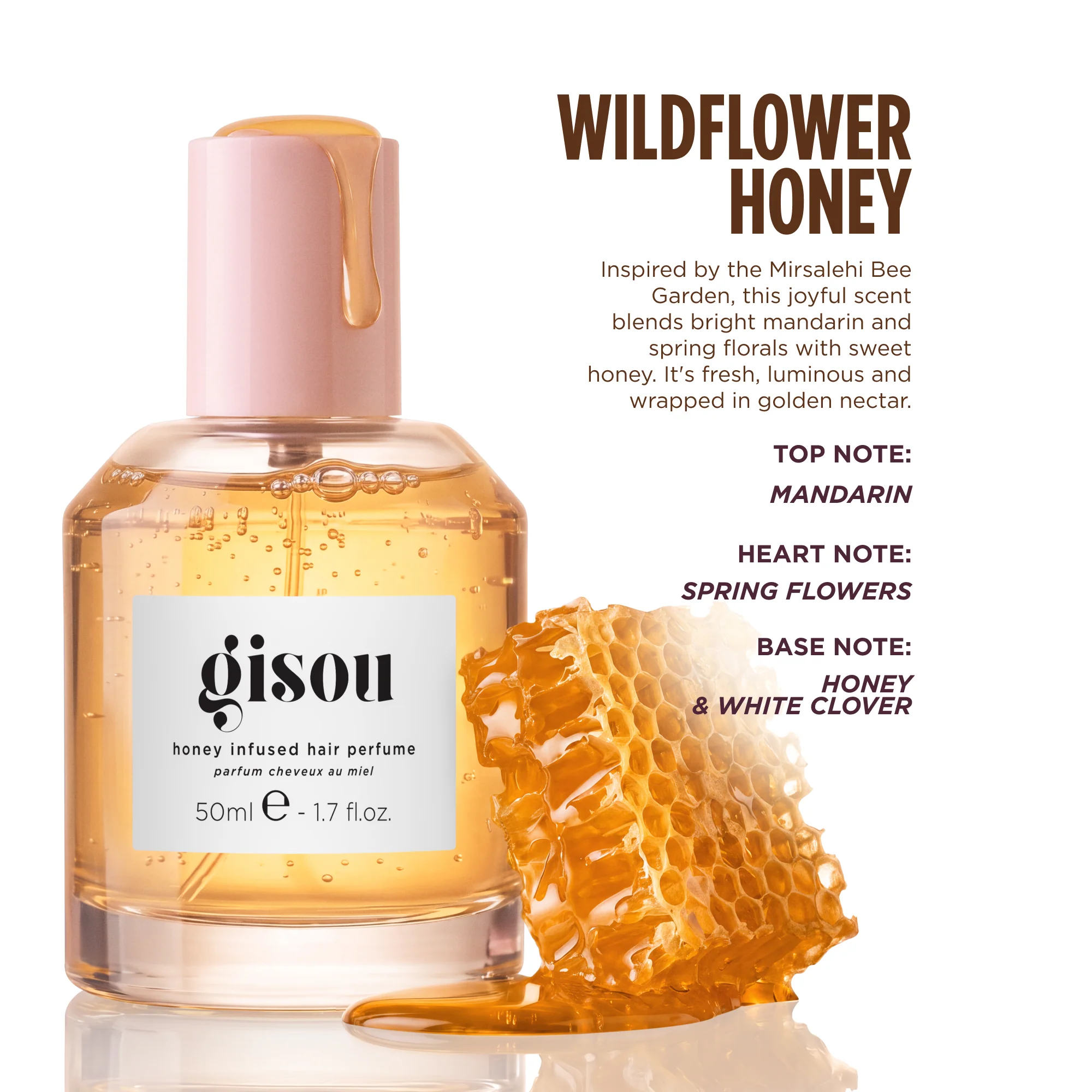 Honey Infused Hair Perfume Wildflower Honey Gisou — detalhe 4