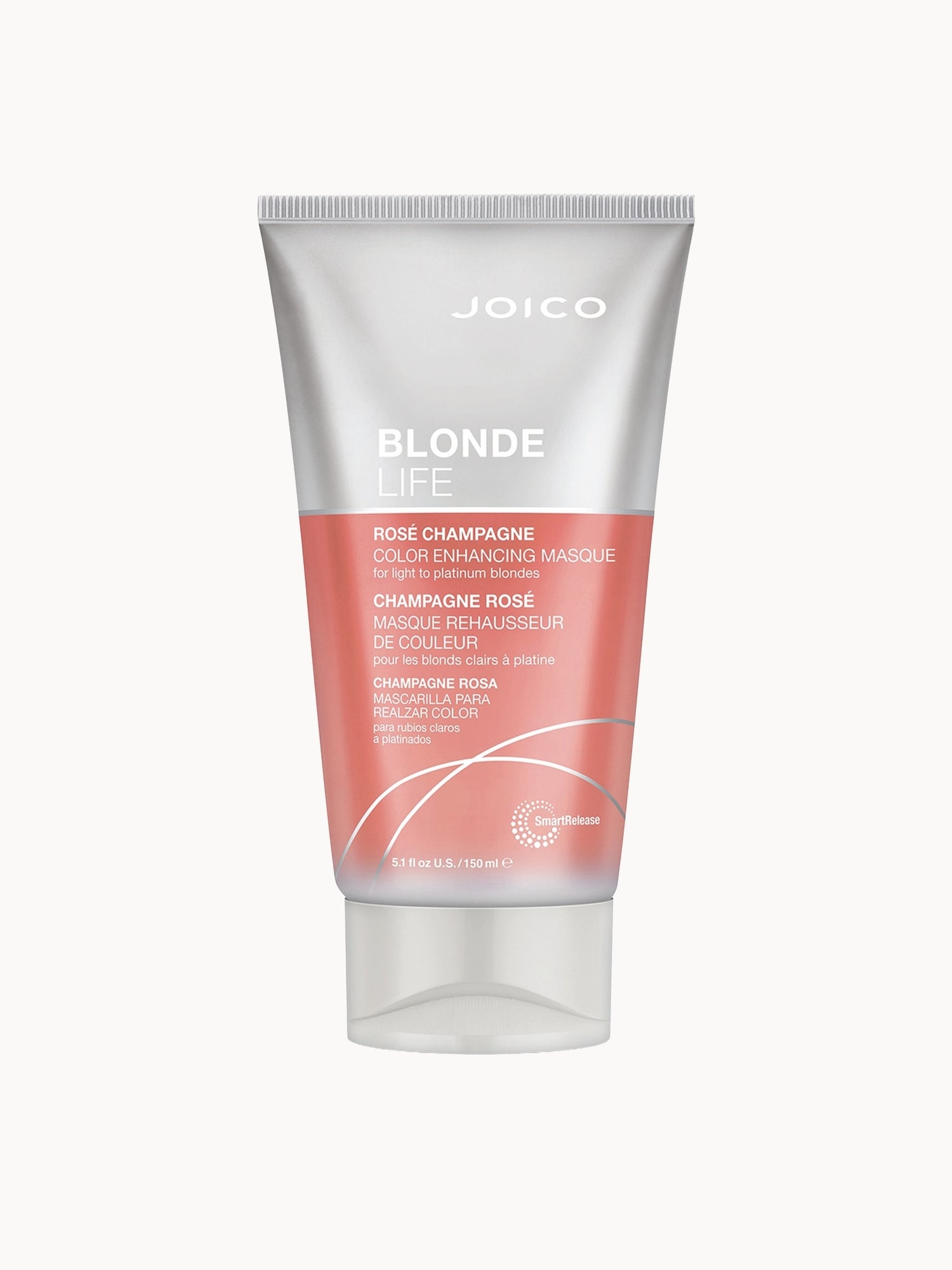 Joico Blonde Life ROSÉ CHAMPAGNE Color Enhancing Masque 150ml Joico — textura e acabamento