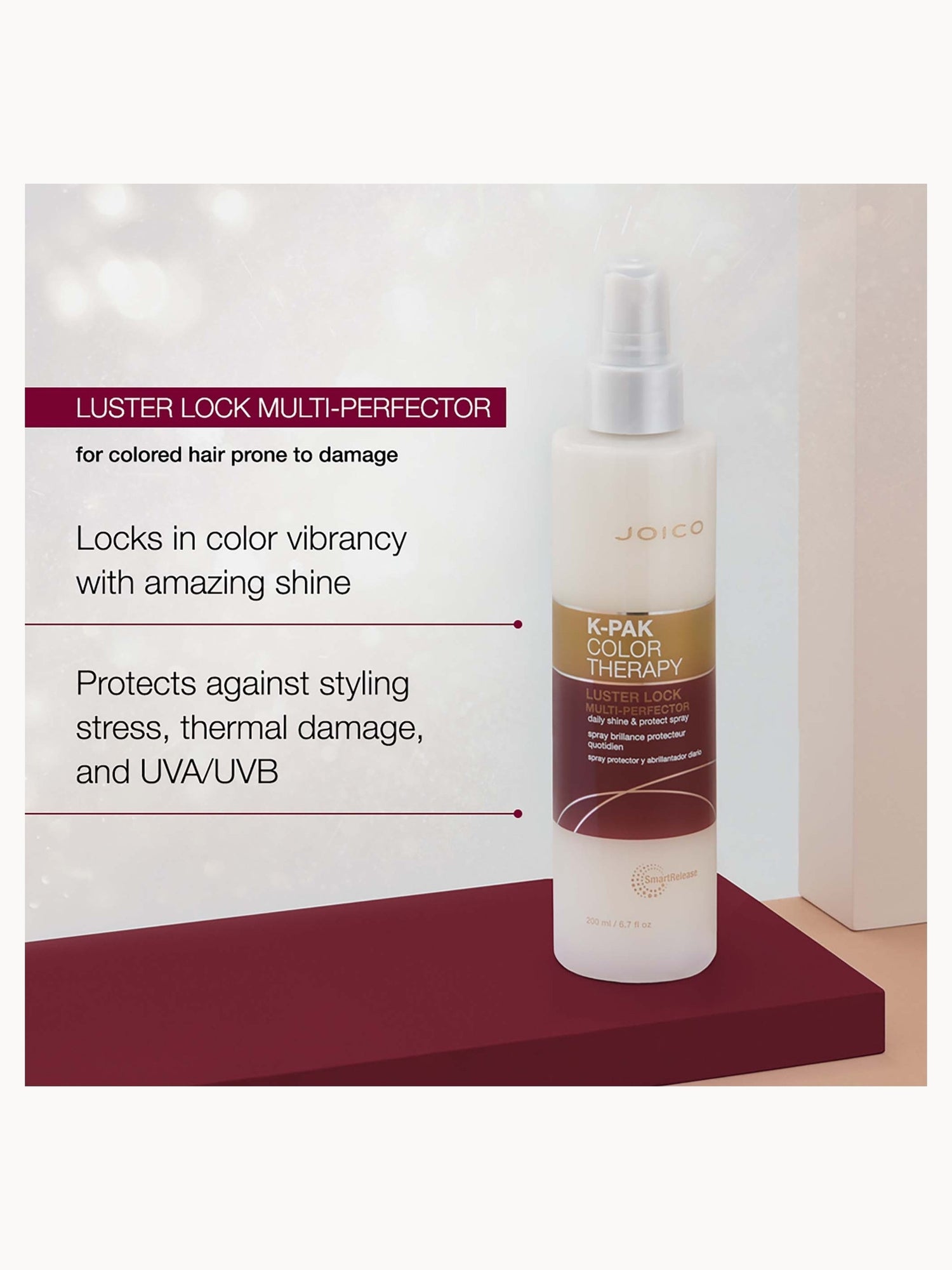 Joico K-Pak Color Therapy Luster Lock Multi-Perfector Daily Shine and Protect Spray 200ml Joico — detalhe 4