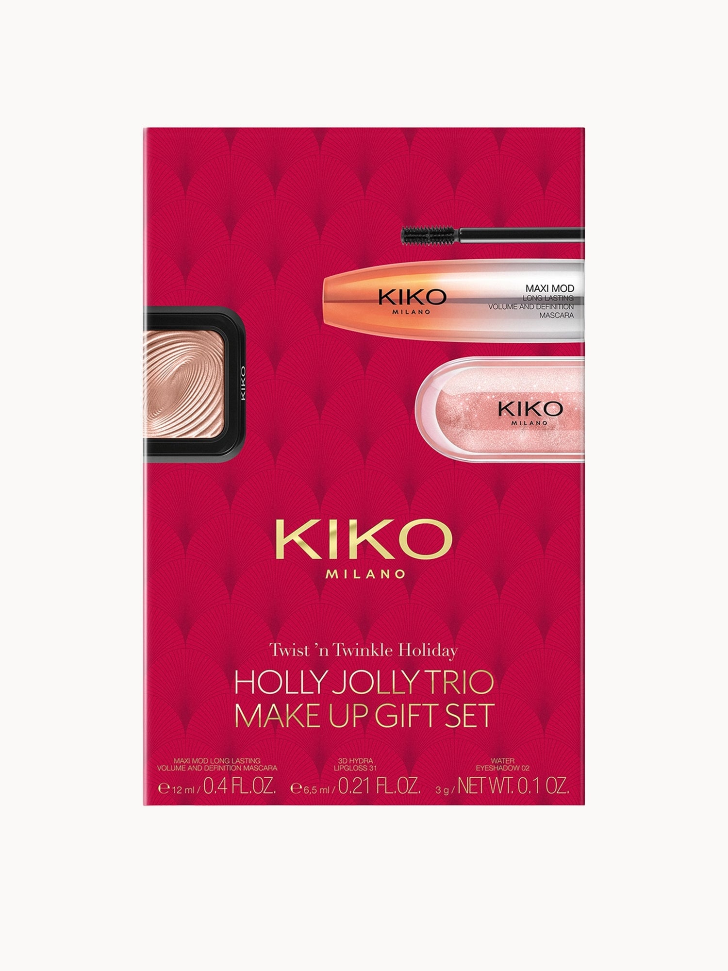 KIKO Milano Holly Jolly Trio Make Up Gift Set 21.5ml (Worth £38.97) KIKO Milano — textura e acabamento