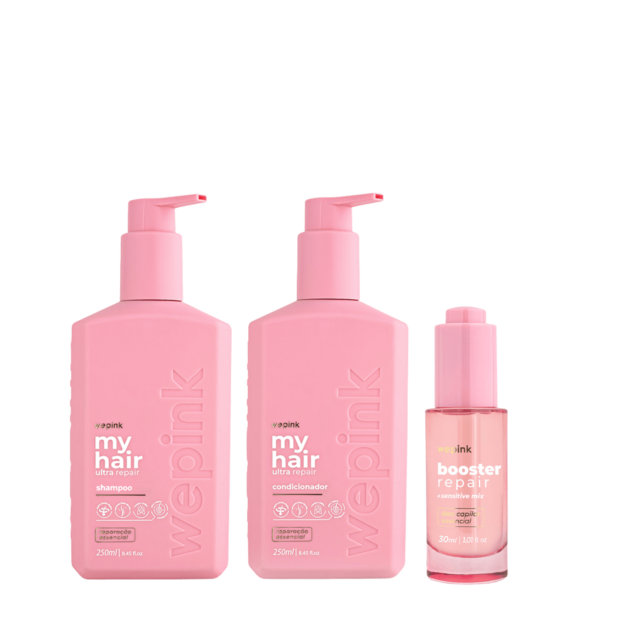 Kit Shampoo + Condicionador + Booster - Wepink