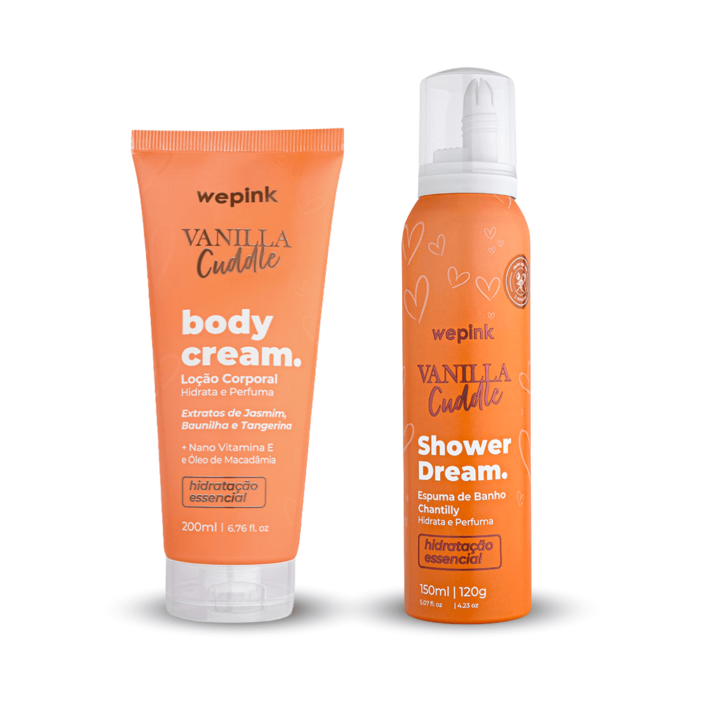 Kit Shower Dream Espuma de Banho + Body Cream Vanilla Cuddle - Wepink
