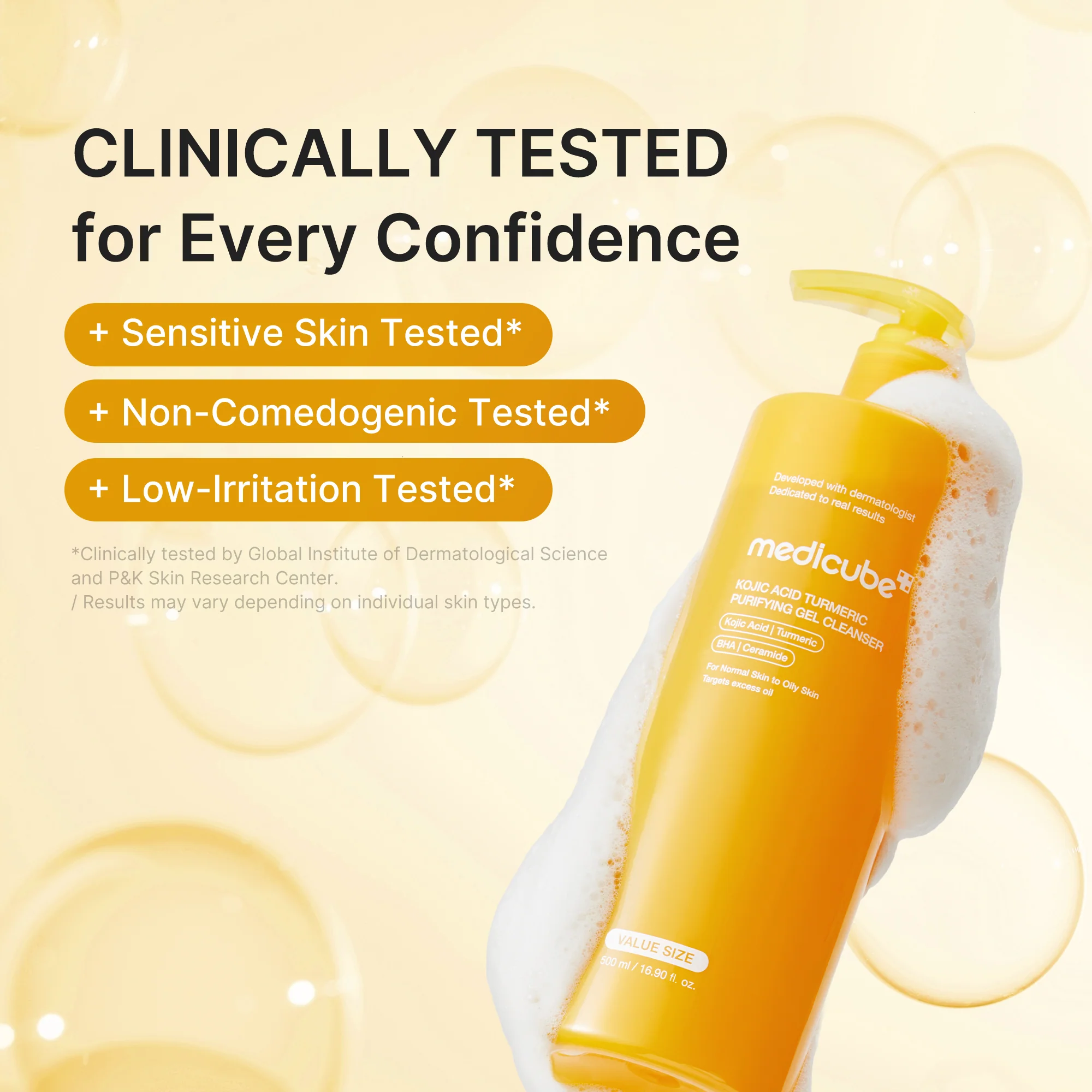 Kojic Acid Turmeric Purifying Gel Cleanser da Medicube original em Luanda, Angola - Cosméticos e Perfumaria