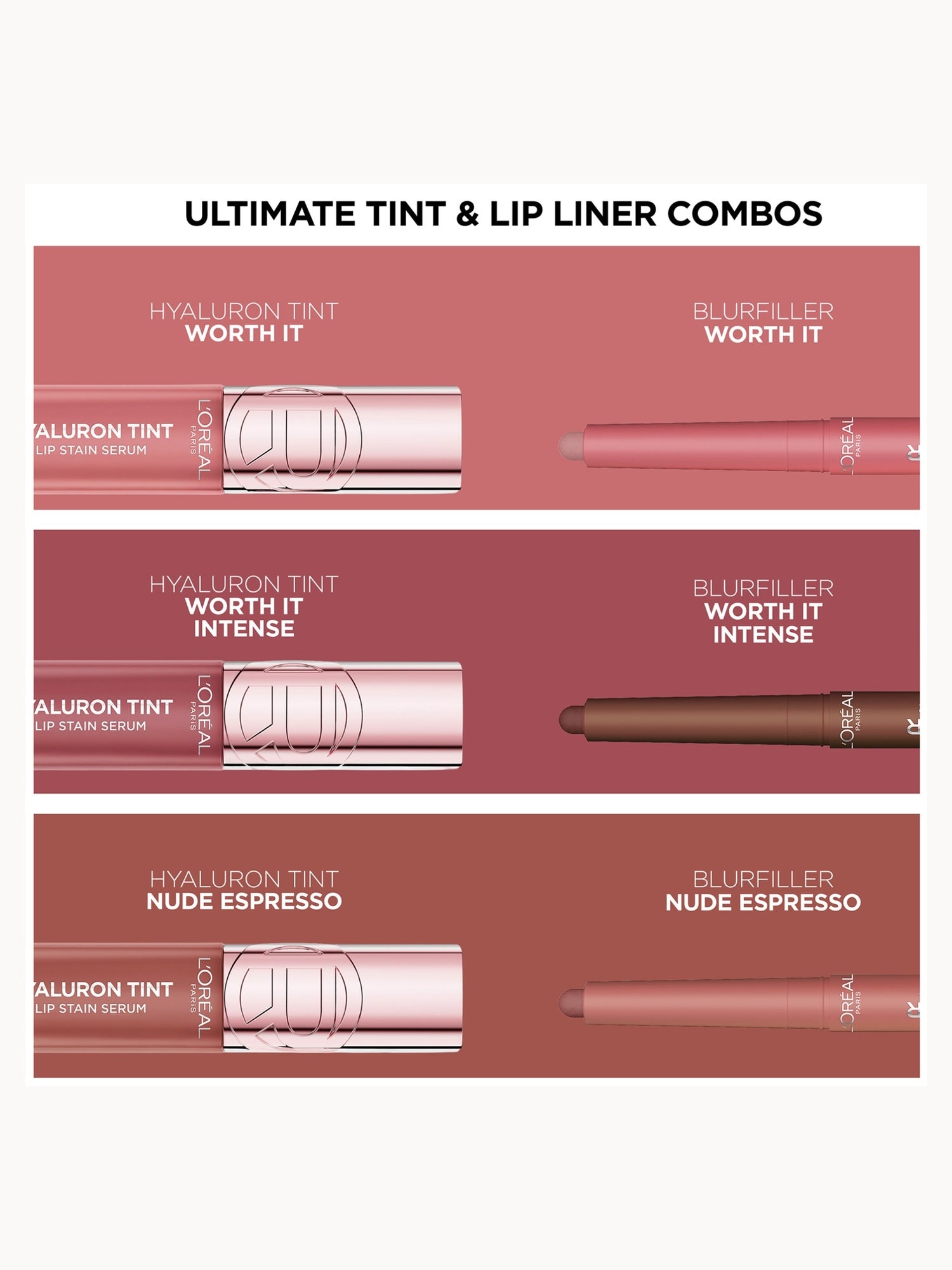 L'oreal Paris Blurfiller & Hyaluron Tint Lip Kit (Various Shades) L'Oréal Paris — detalhe 3
