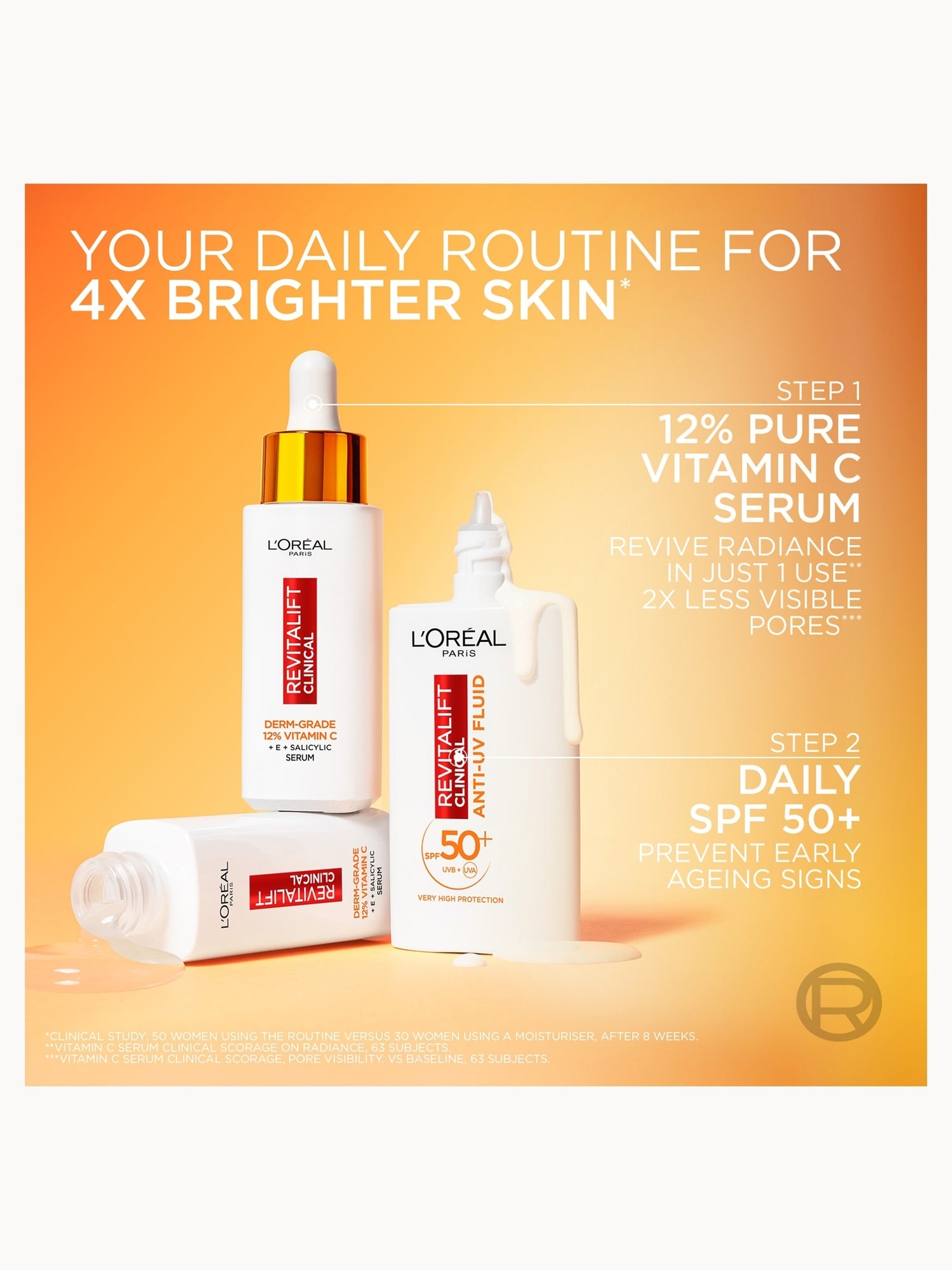 L'Oréal Paris Daily Fluid Tinted Glow SPF 50+ 50ml (Various Shades) L'Oréal Paris — detalhe 8