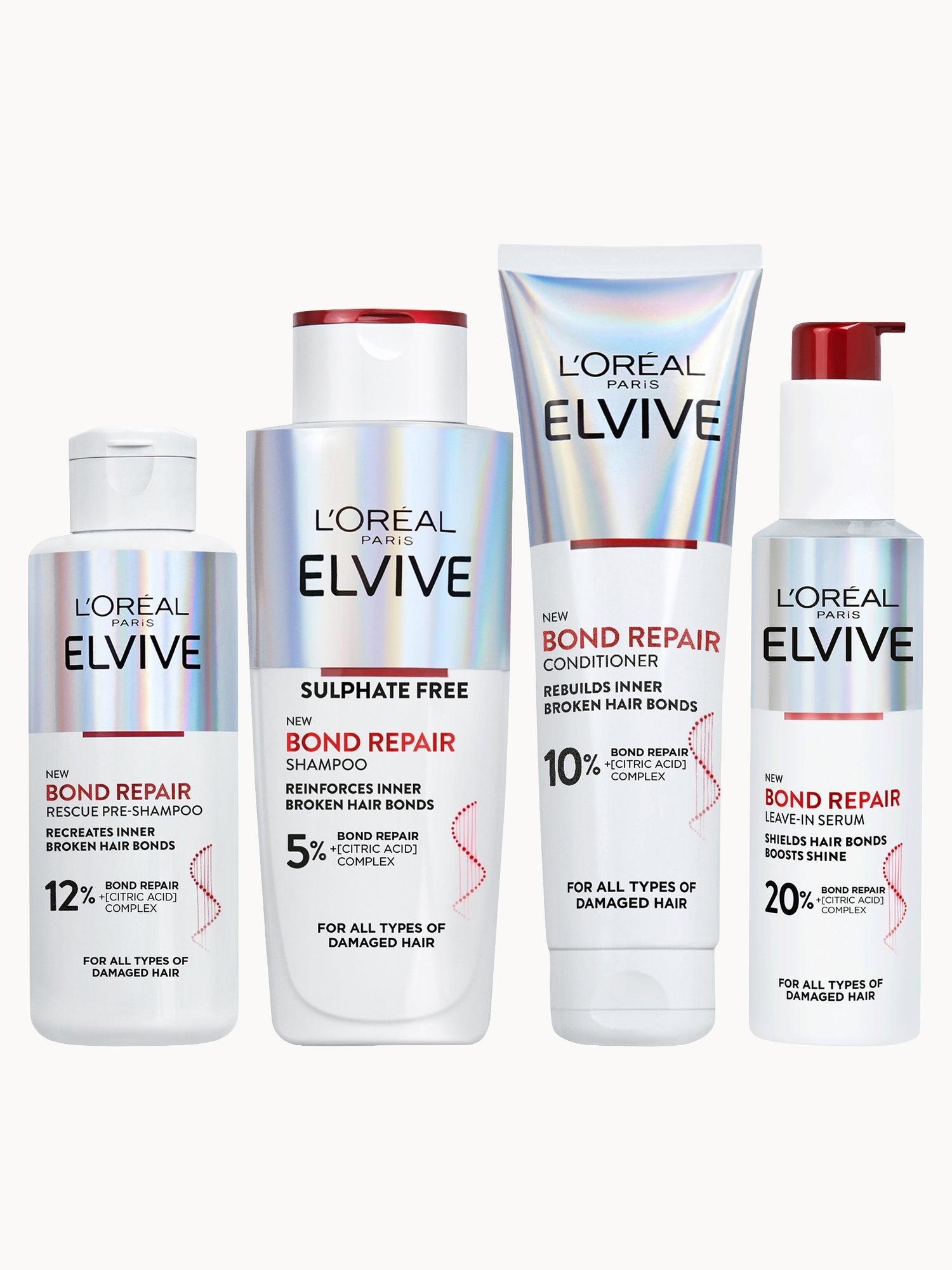 L'Oréal Paris Elvive Bond Repair Full Routine Bundle for Damaged Hair L'Oréal Paris — textura e acabamento