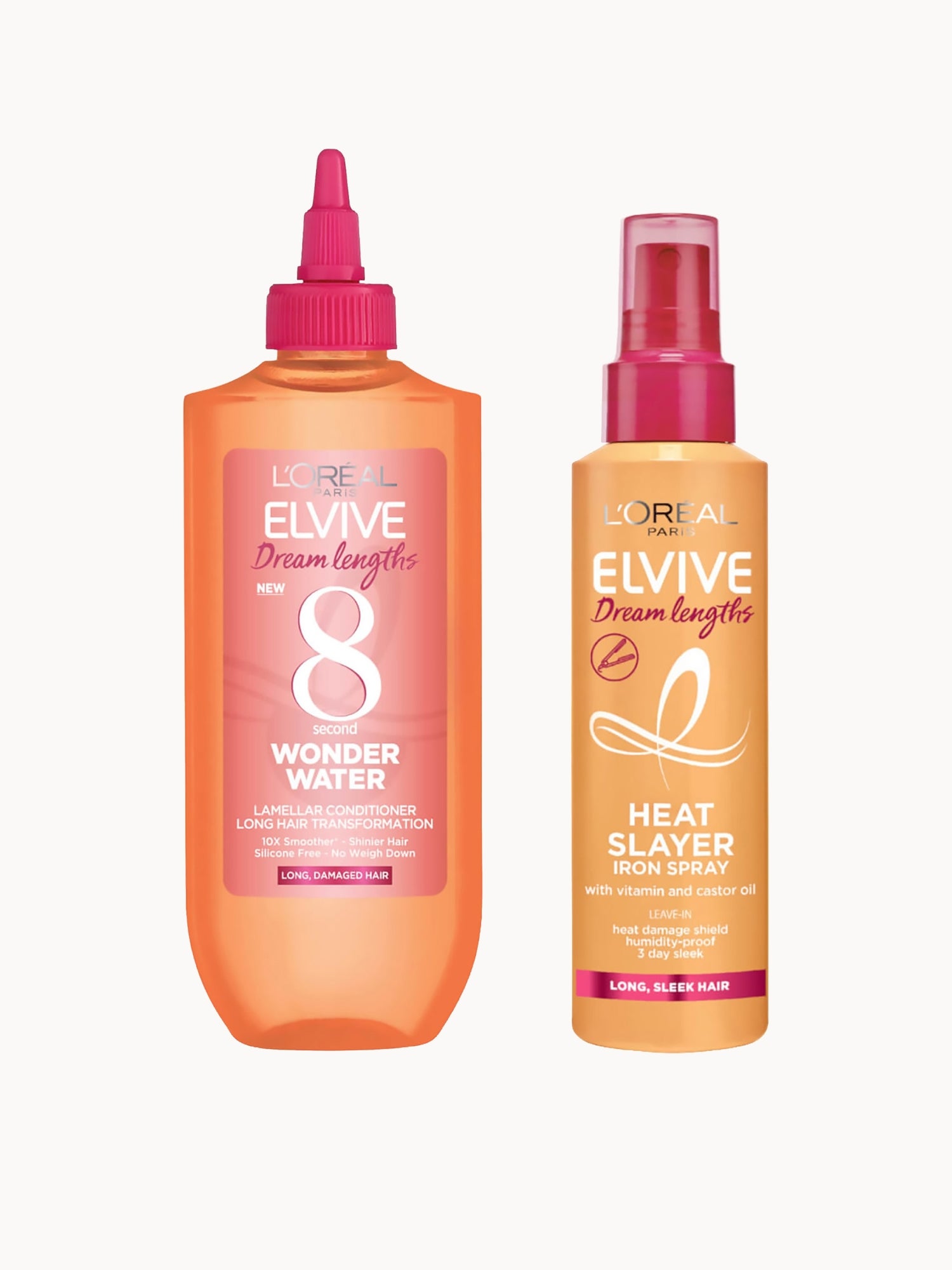 L'Oréal Paris Elvive Dream Duo - Wonder Water Treatment and Heat Slayer Protect Spray L'Oréal Paris — textura e acabamento