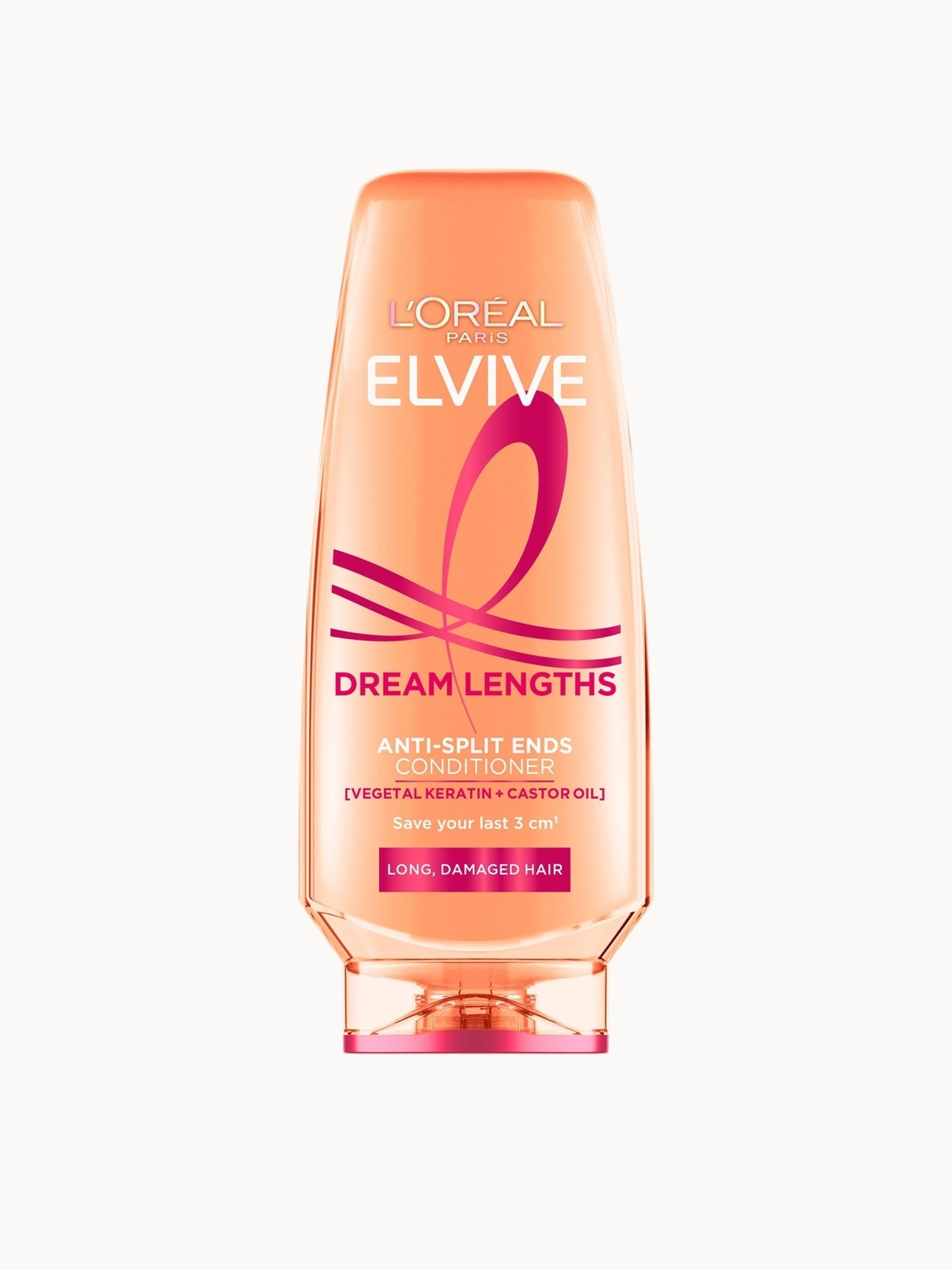 L'Oréal Paris Elvive Dream Lengths Anti-Split Ends Conditioner with Vegetal Keratin & Castor Oil for Long Hair 500ml — embalagem e produto