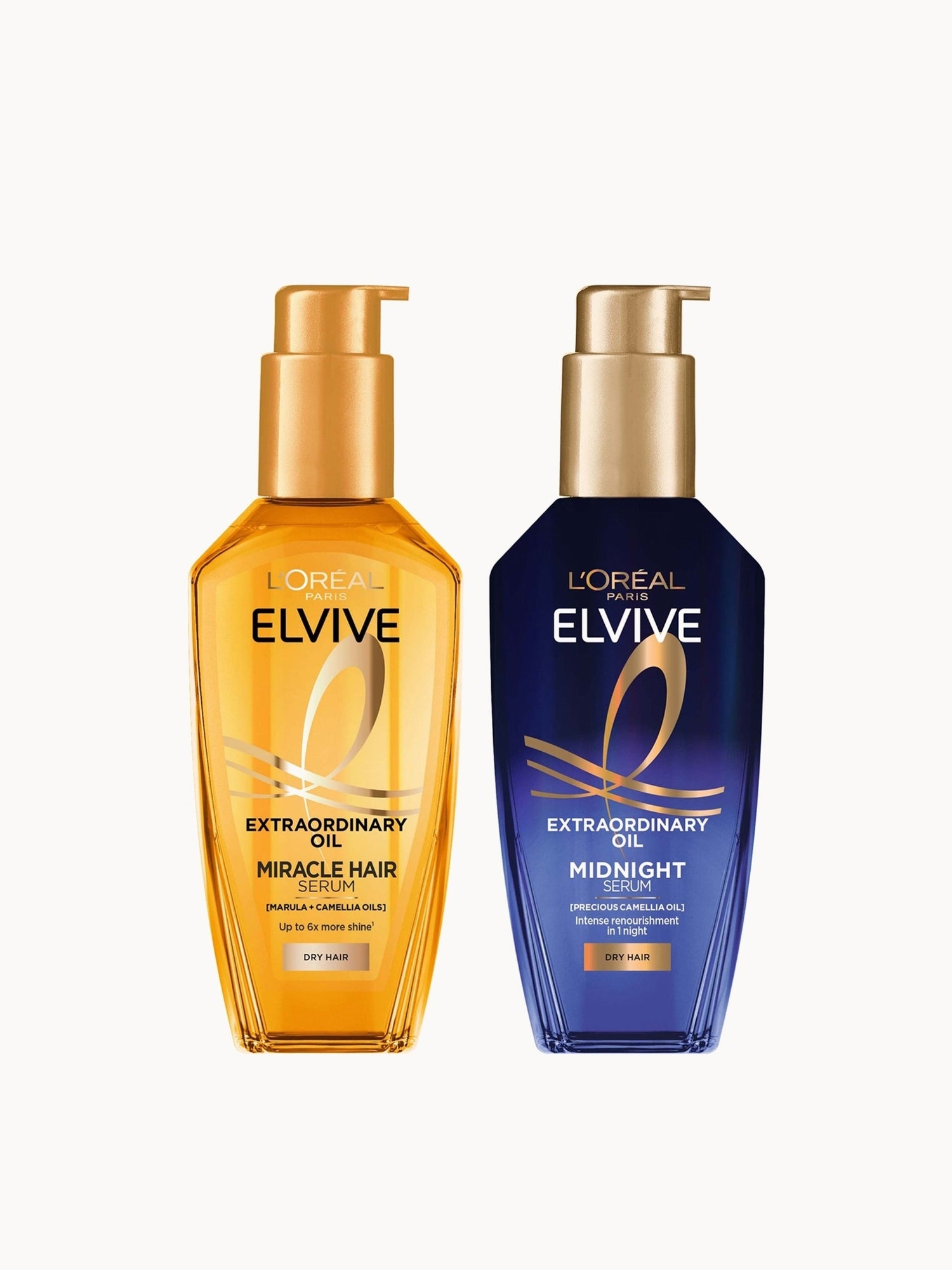 L'Oréal Paris Elvive Extraordinary Oil Nourished Hair Treatment Day and Night Routine Set for Dry Hair L'Oréal Paris — textura e acabamento