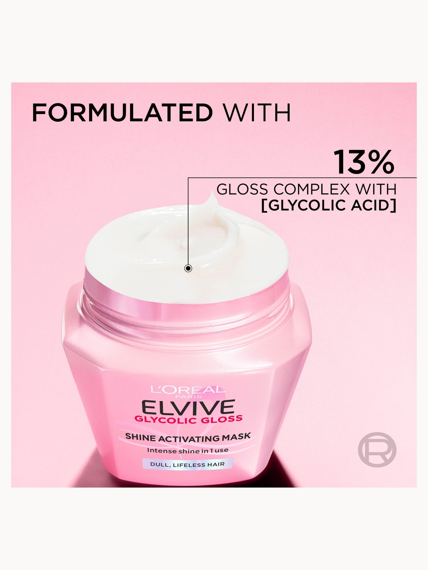 L'Oréal Paris Elvive Glycolic Gloss Core Diamond Mask 300ml L'Oréal Paris — detalhe 5
