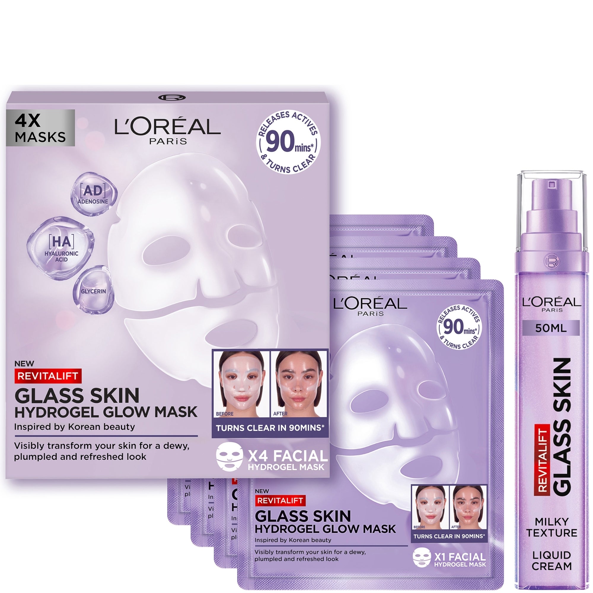 L'Oréal Paris Revitalift Filler Glass Skin Bundle L'Oréal Paris — textura e acabamento