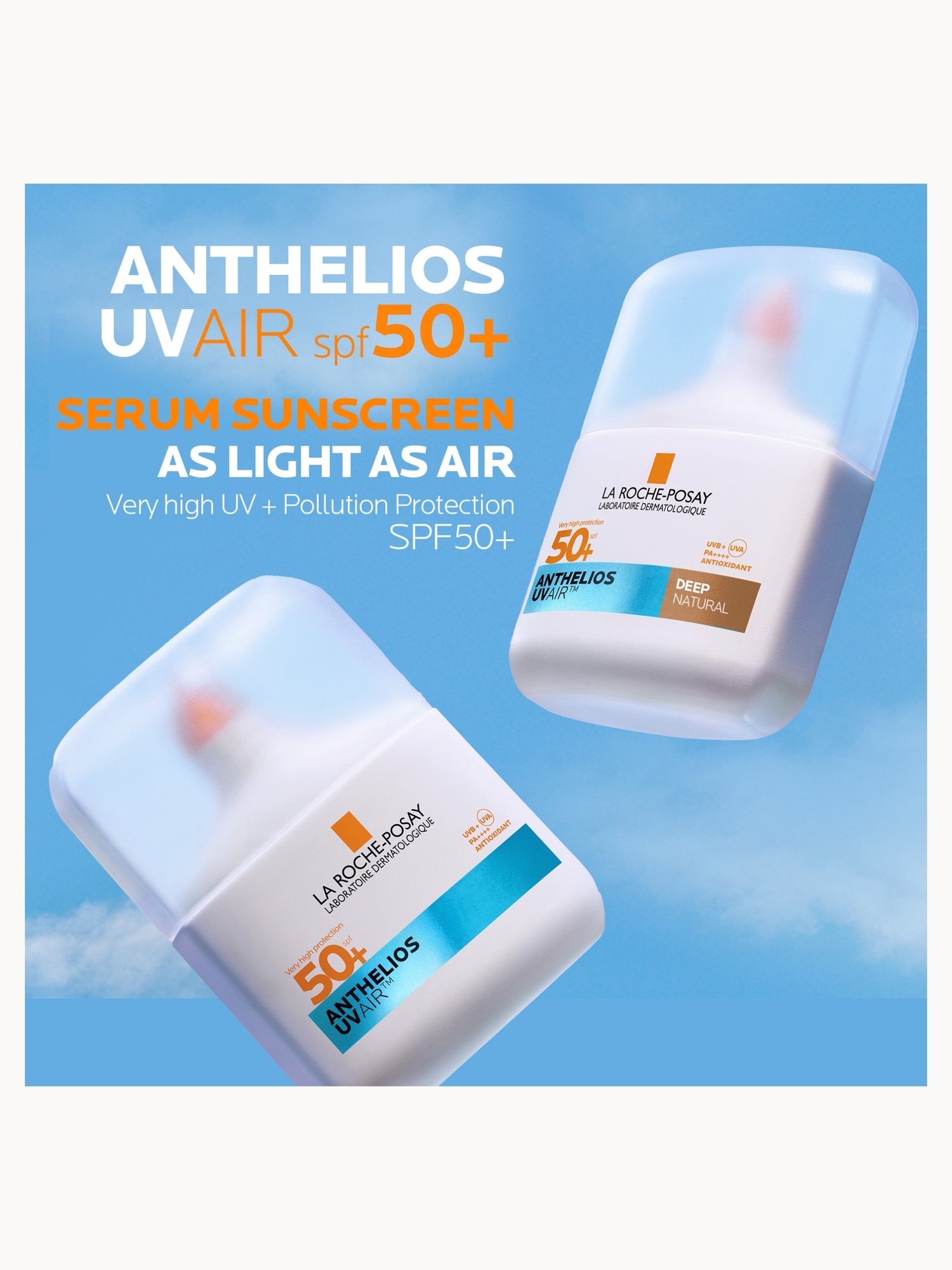 La Roche Posay Anthelios UVAIR Serum Sunscreen SPF50+ Light with Hyaluronic Acid, Niacinamide & Vitamin E, For all skin types, 50ml La Roche-Posay — detalhe 3
