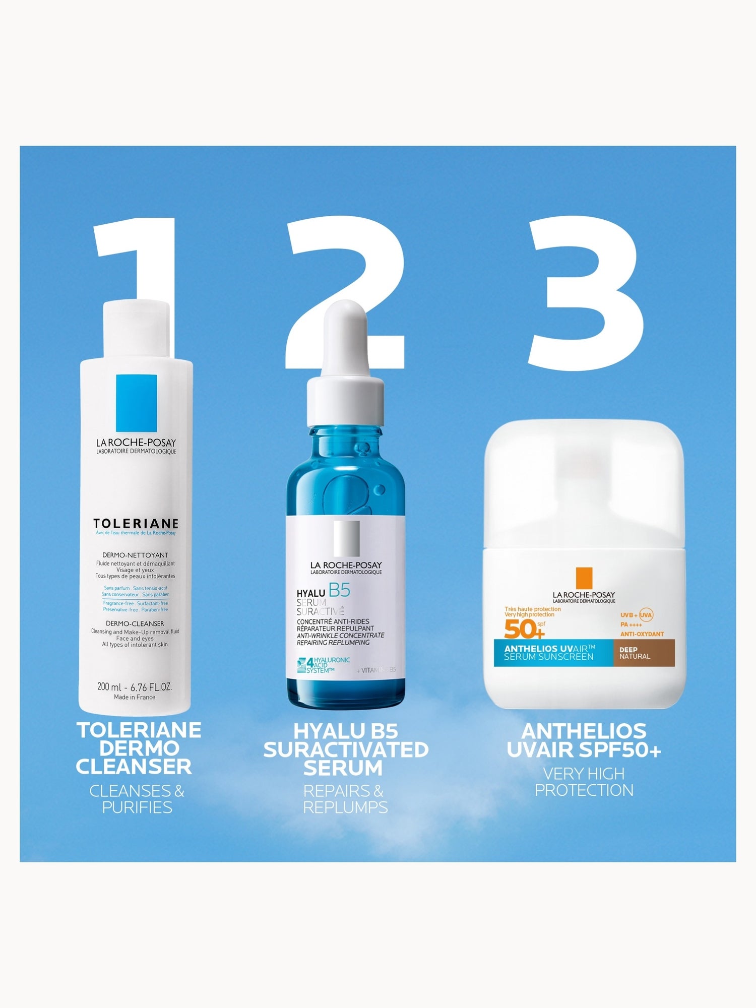 La Roche Posay Anthelios UVAIR Serum Sunscreen SPF50+ Light with Hyaluronic Acid, Niacinamide & Vitamin E, For all skin types, 50ml La Roche-Posay — detalhe 5