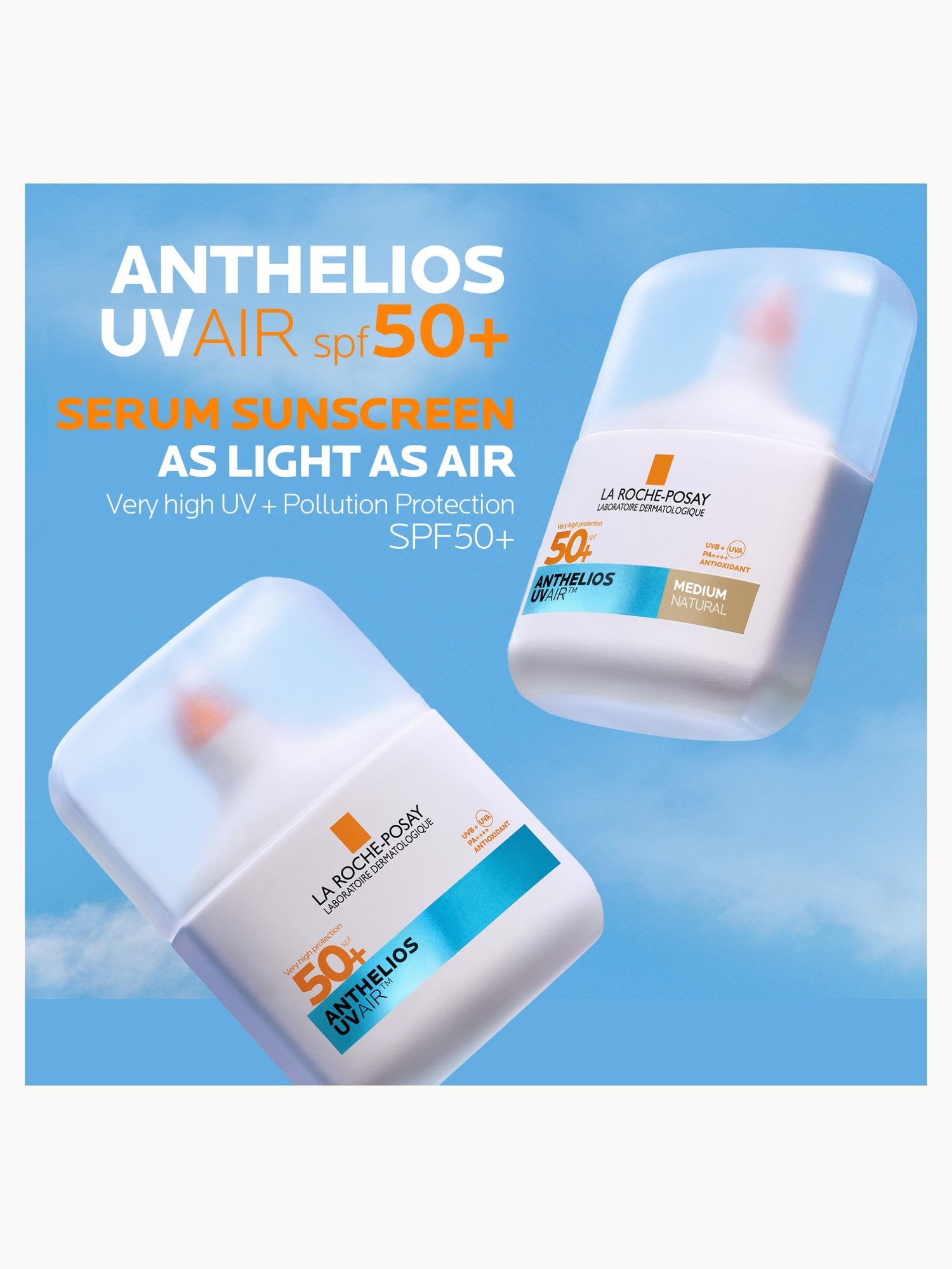 La Roche Posay Anthelios UVAIR Serum Sunscreen SPF50+ Light with Hyaluronic Acid, Niacinamide & Vitamin E, For all skin types, 50ml La Roche-Posay — detalhe 9
