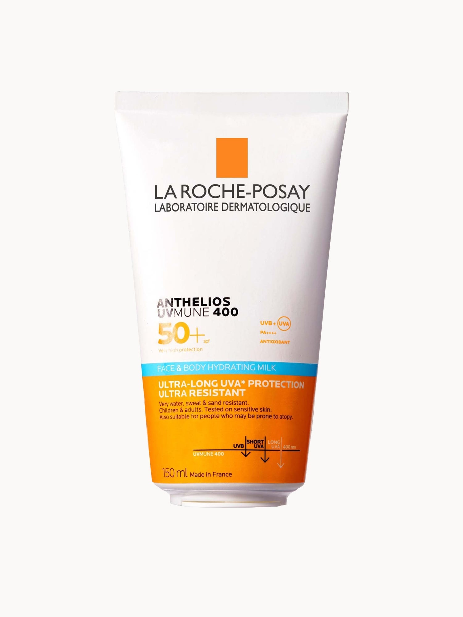 La Roche-Posay Anthelios UVMune 400 Face & Body Hydrating Milk SPF50+ 150ml La Roche-Posay — textura e acabamento