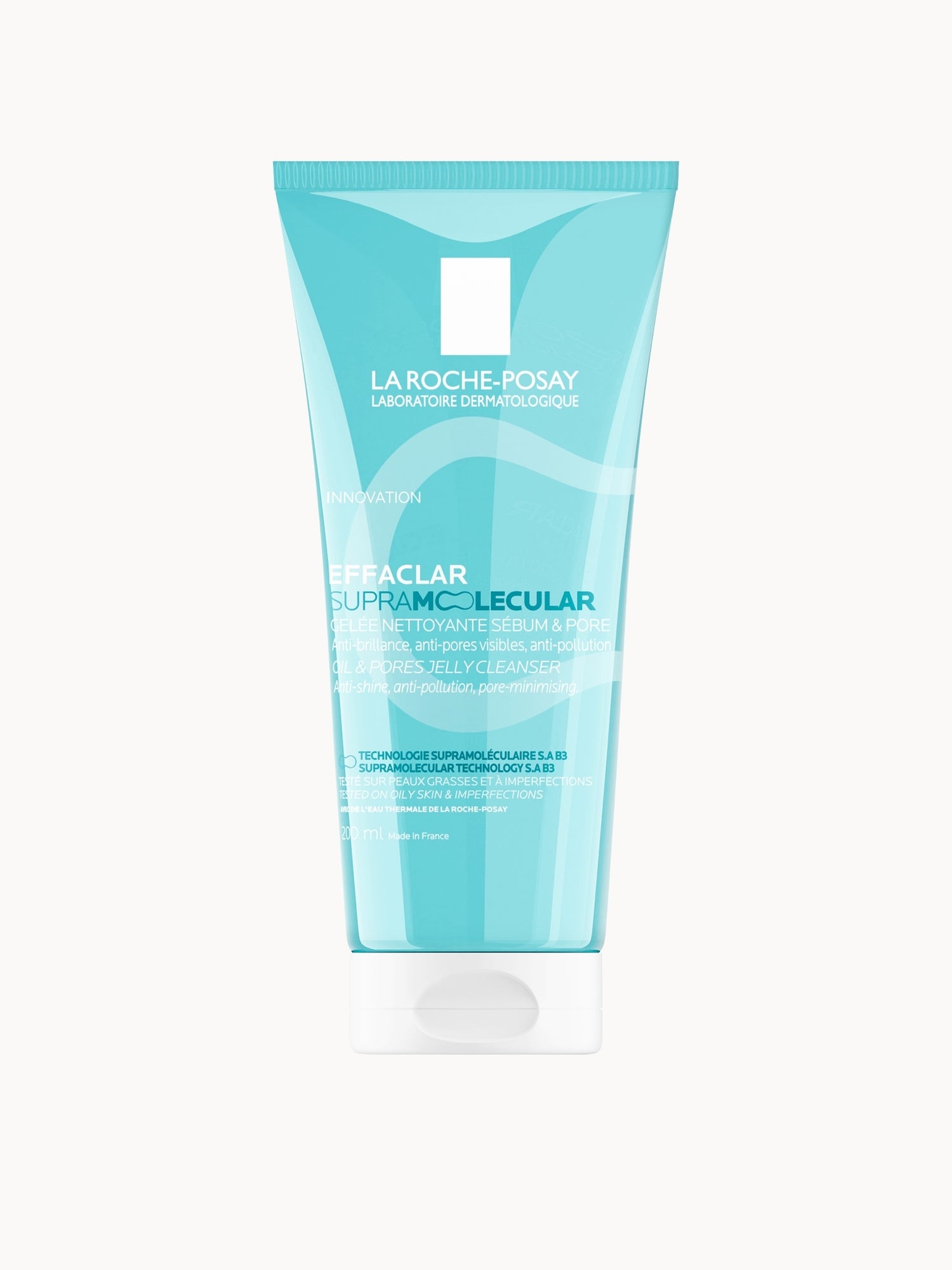 La Roche-Posay Effaclar Supramolecular Face Jelly Cleanser for Oily Skin & Visible Pores with Salicylic Acid & Niacinamide 400ml La Roche-Posay — textura e acabamento