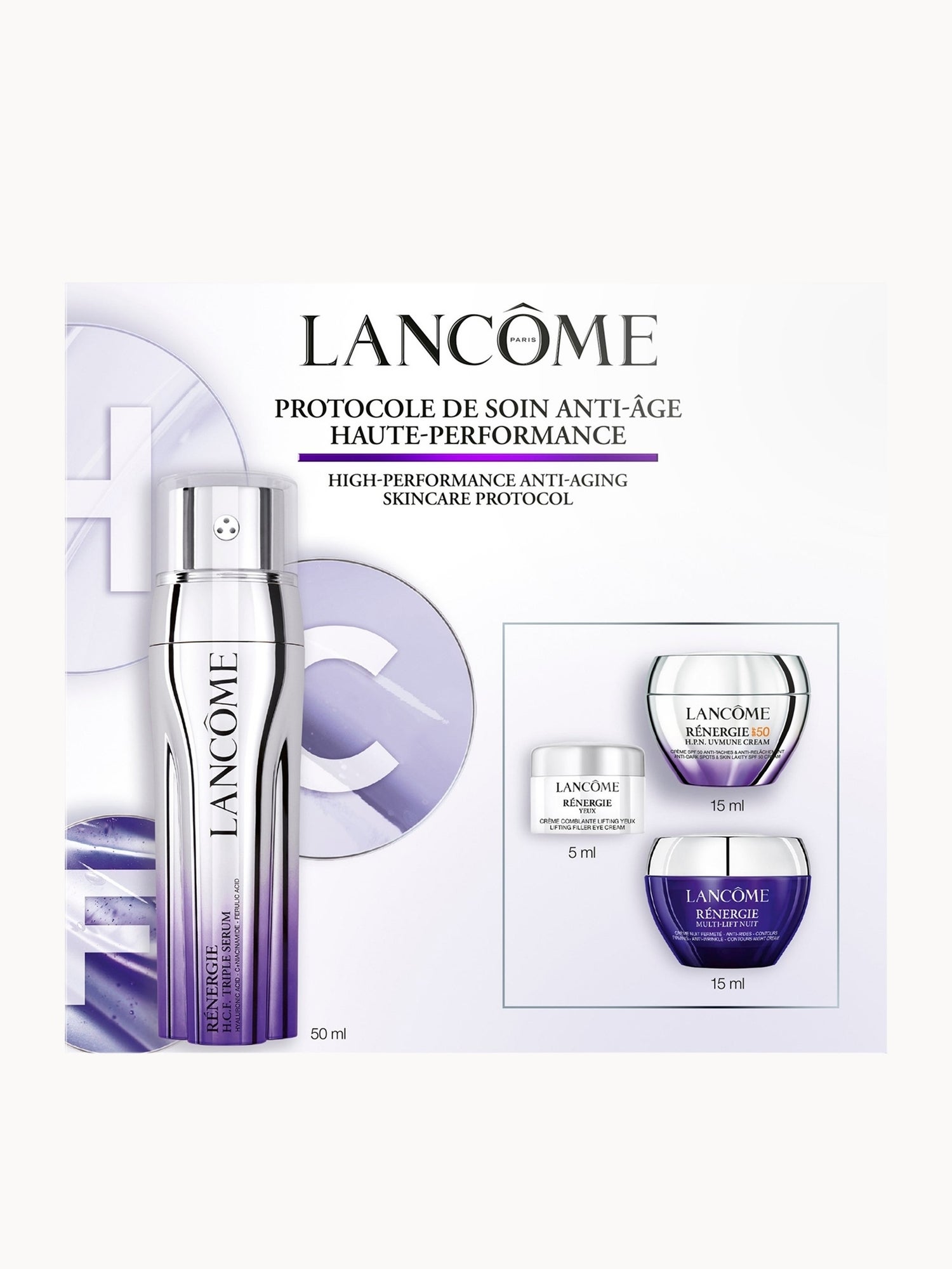 Lancôme Renergie Triple Serum Routine Set Lancôme — textura e acabamento
