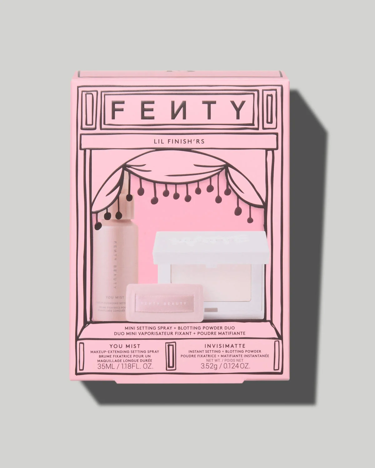 Foto de Lil Finish'rs Mini Setting Spray + Blotting Powder Duo disponível em Luanda, Angola - Encomenda Online