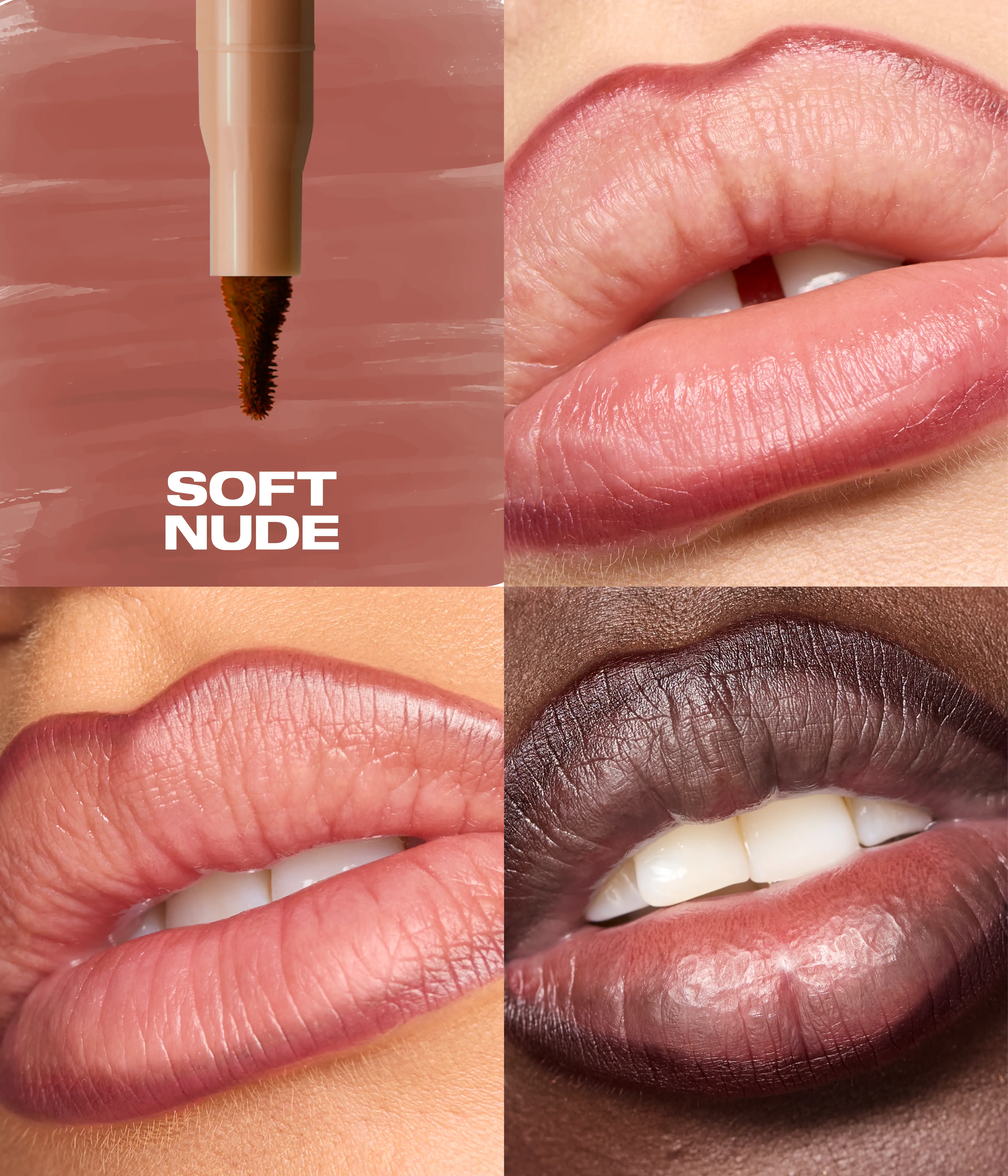 Lip & Cheek Kit Blushed Nudes Set Huda Beauty — detalhe 6