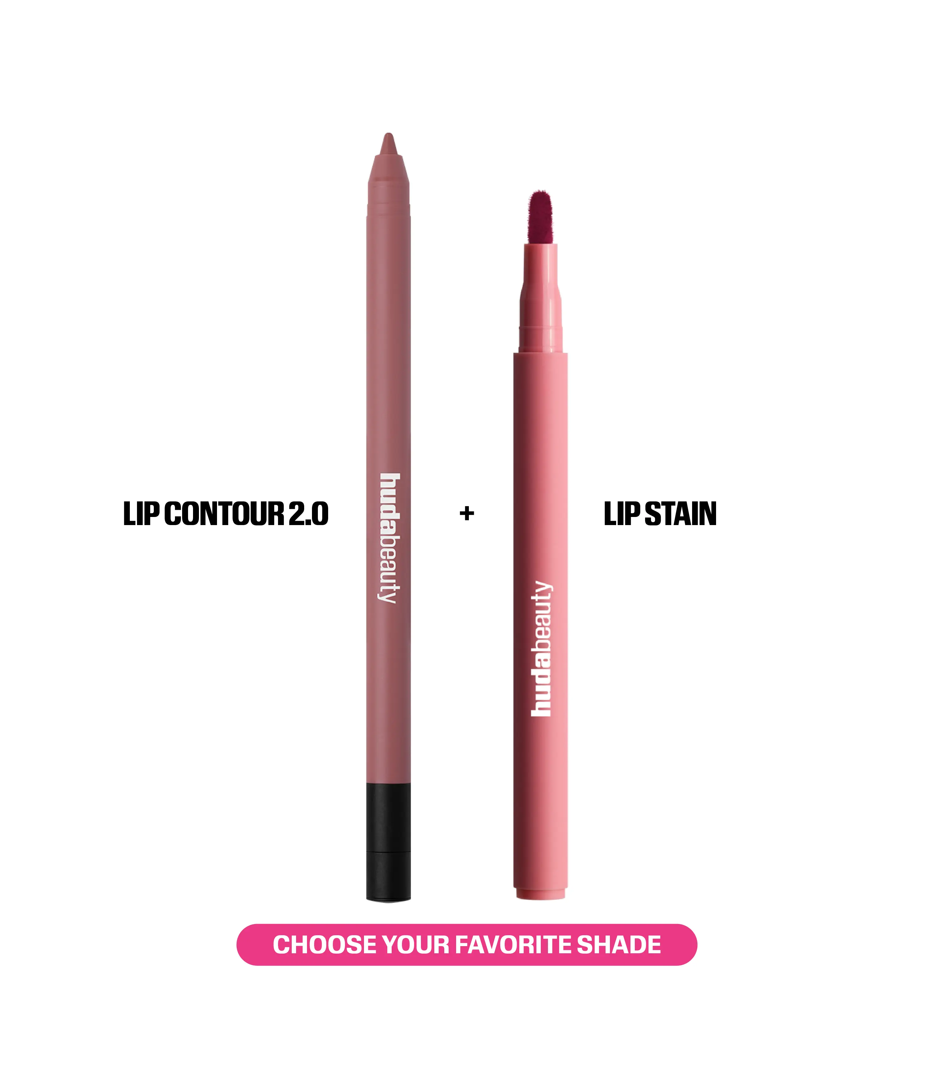 Lip Contour & Stain Duo Huda Beauty — textura e acabamento