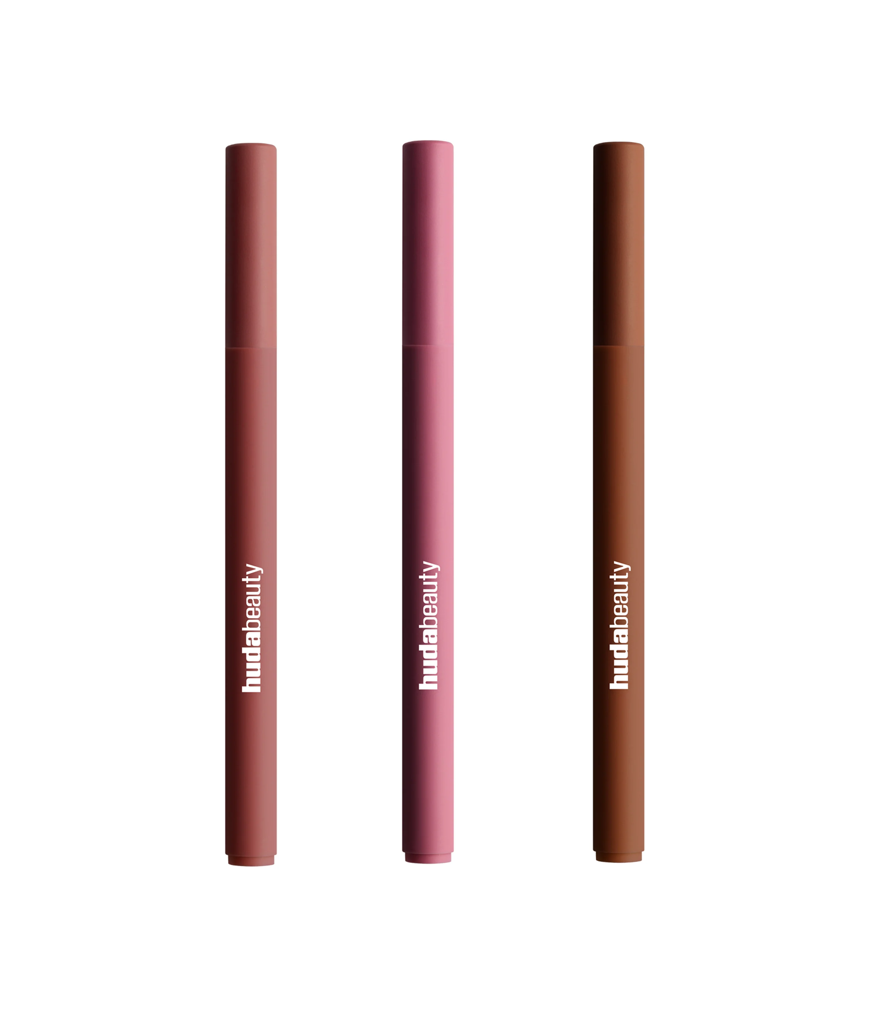 Lip Stain Trio Huda Beauty — textura e acabamento