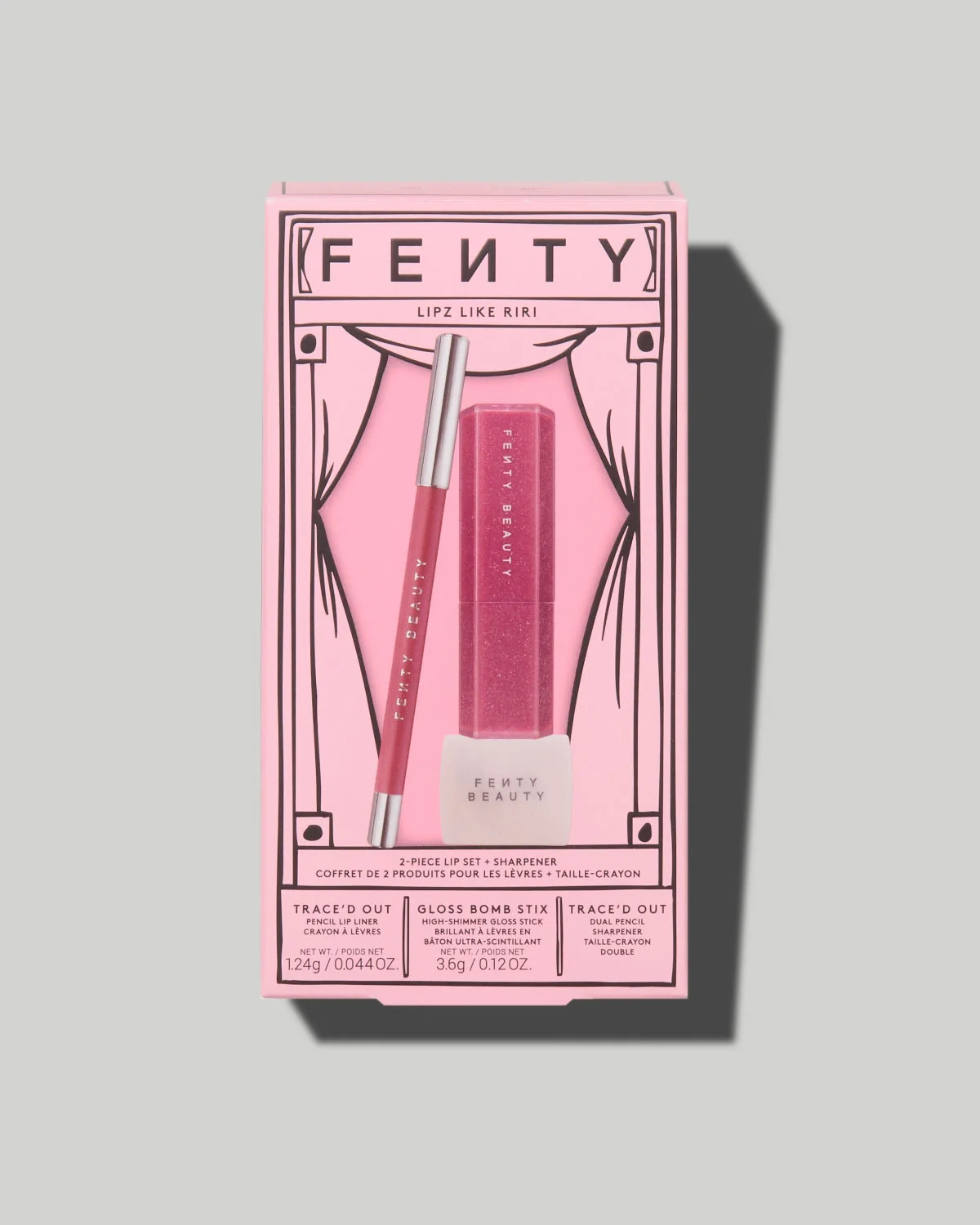 Foto de Lipz Like Riri 2 Piece Lip Set + Sharpener disponível em Luanda, Angola - Encomenda Online