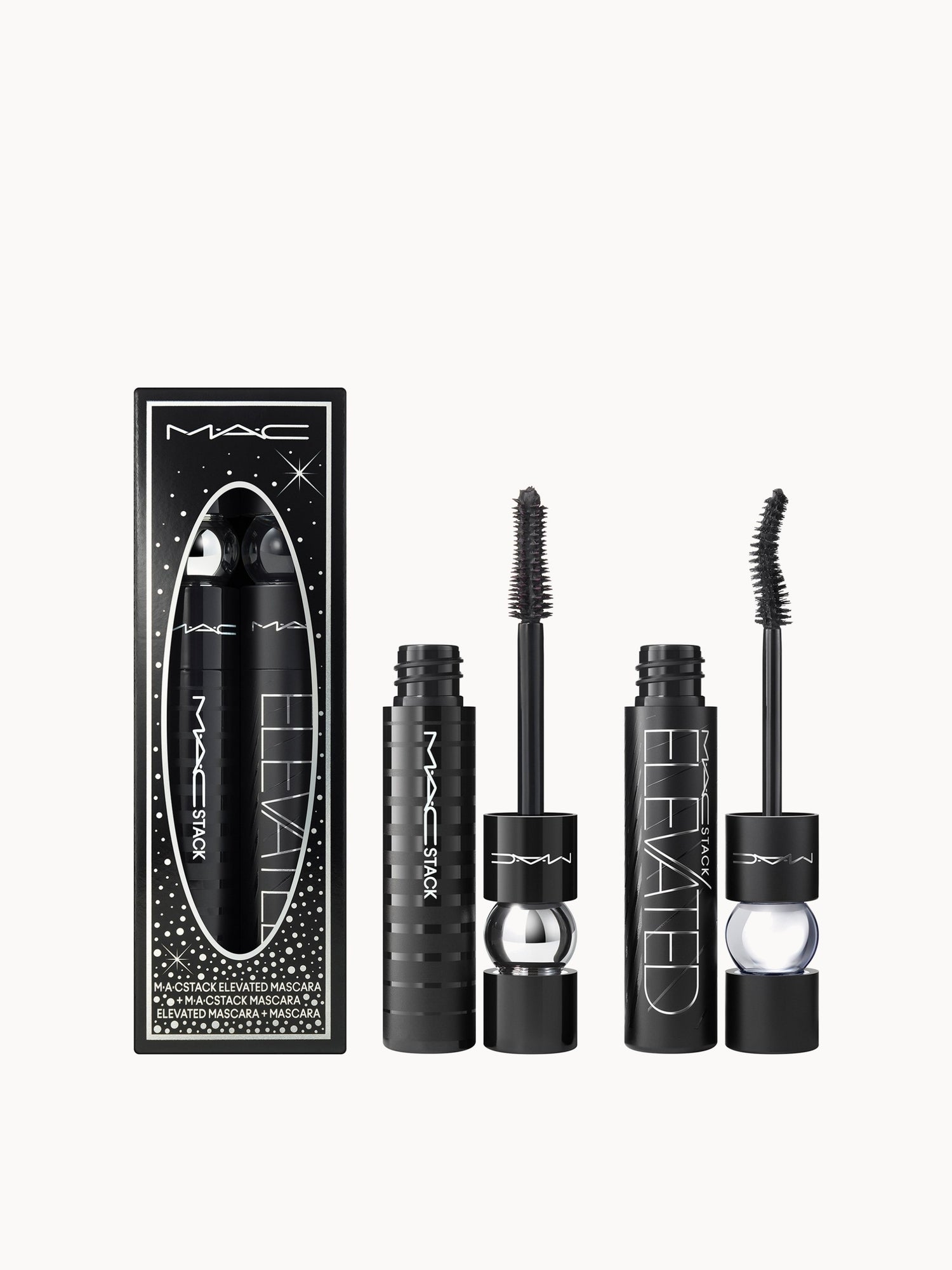 MAC Macstacked & Elevated Lash Mascara Duo (Worth £54) MAC Cosmetics — textura e acabamento