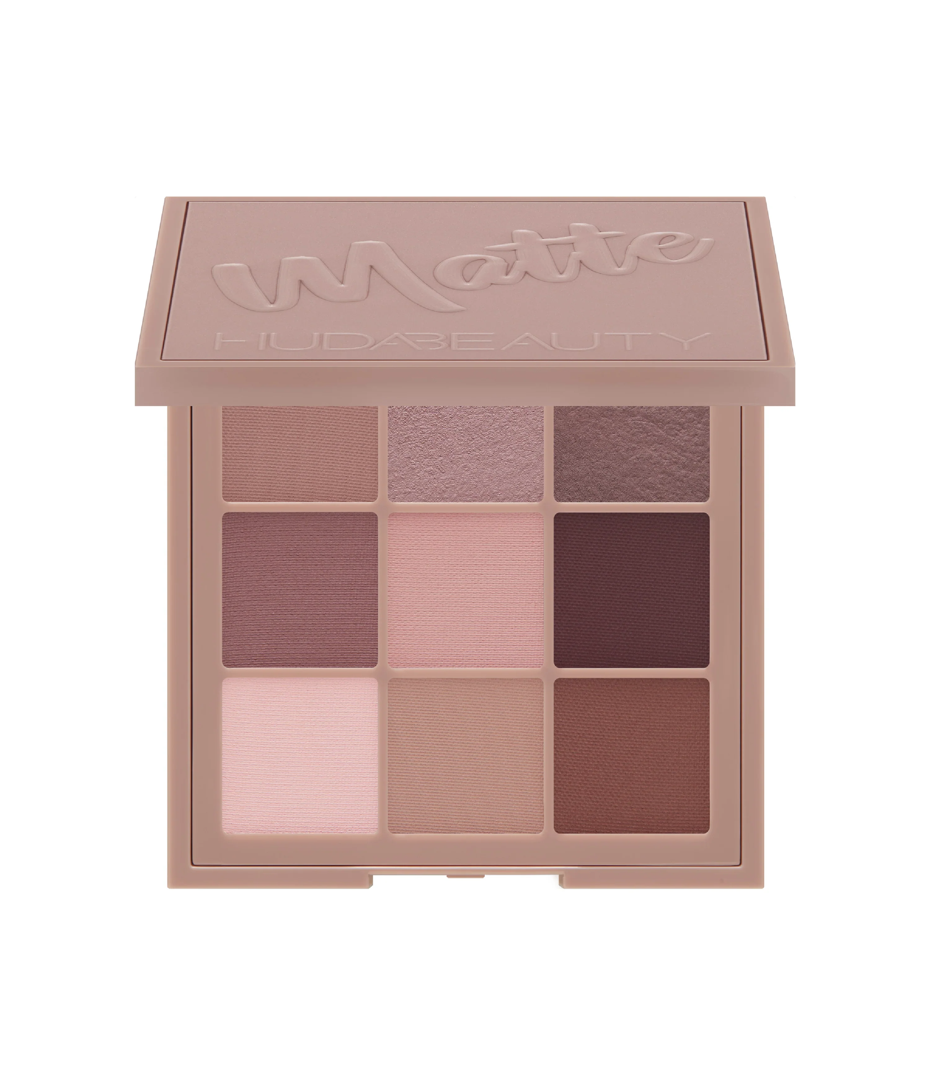 Matte Obsessions Eyeshadow Palette Huda Beauty — textura e acabamento