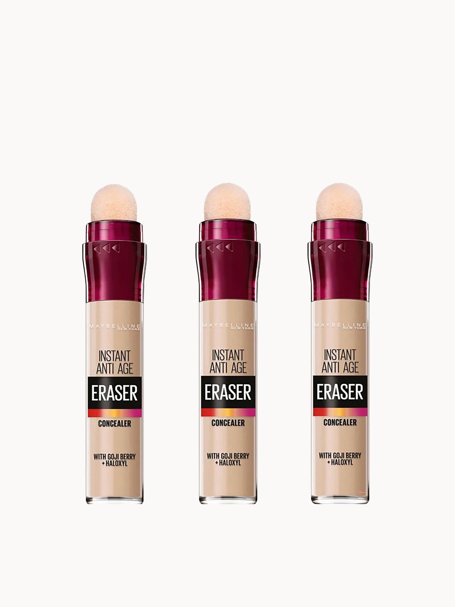 Maybelline Eraser Eye Concealer Light x 3 Maybelline — textura e acabamento