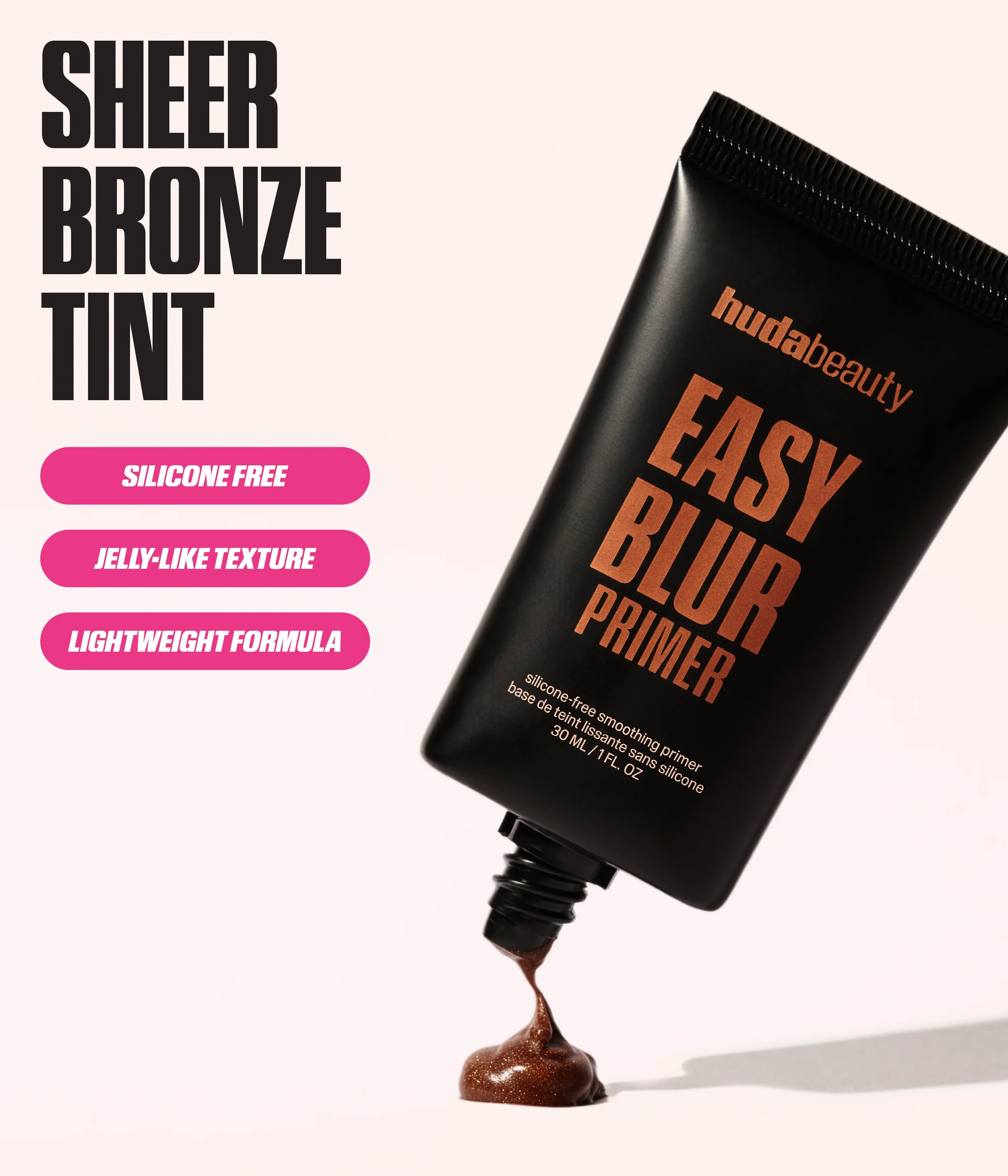 Mini Easy Blur Primer Bronze Fudge Huda Beauty — detalhe 9