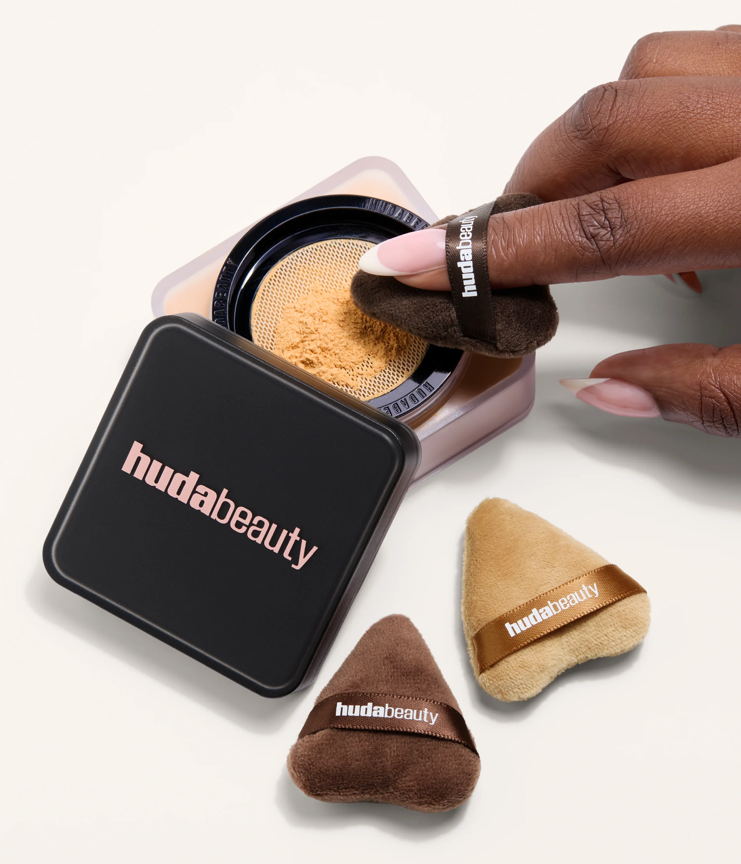 Mini Puffs Powder Puff Trio Huda Beauty — detalhe 3