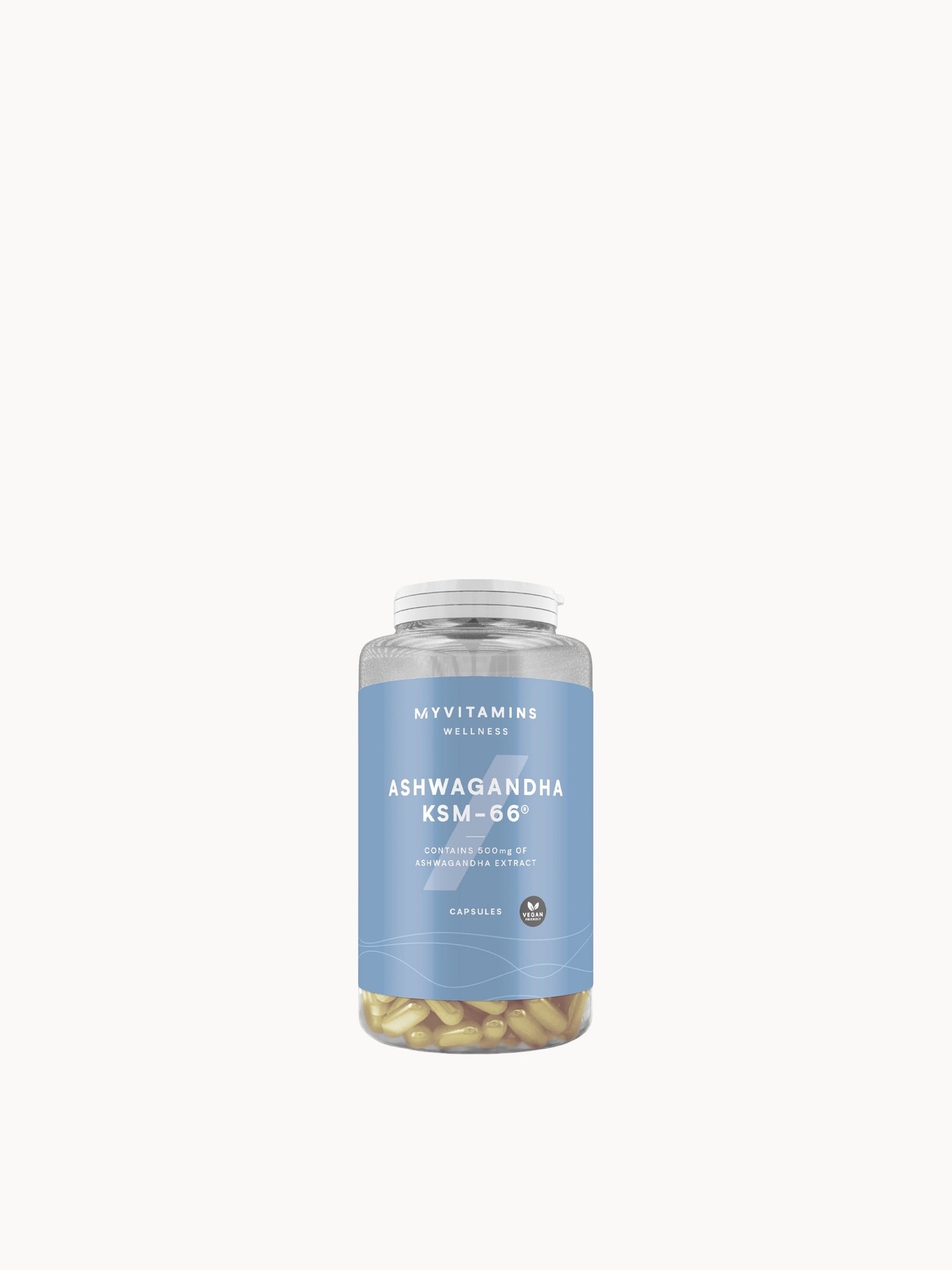 Myvitamins Ashwagandha KSM66 Capsules Myvitamins — textura e acabamento