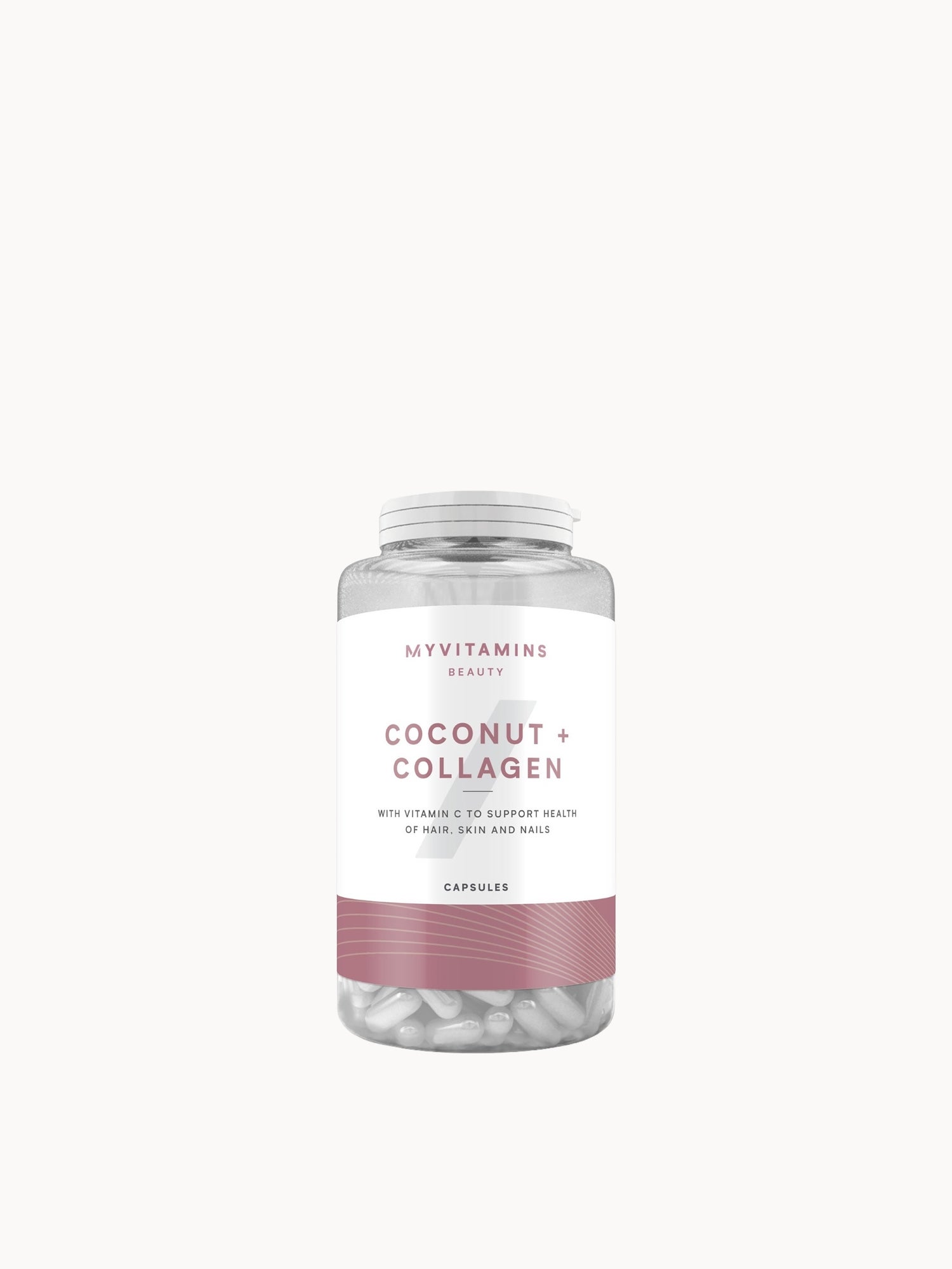 Myvitamins Coconut and Collagen Myvitamins — textura e acabamento