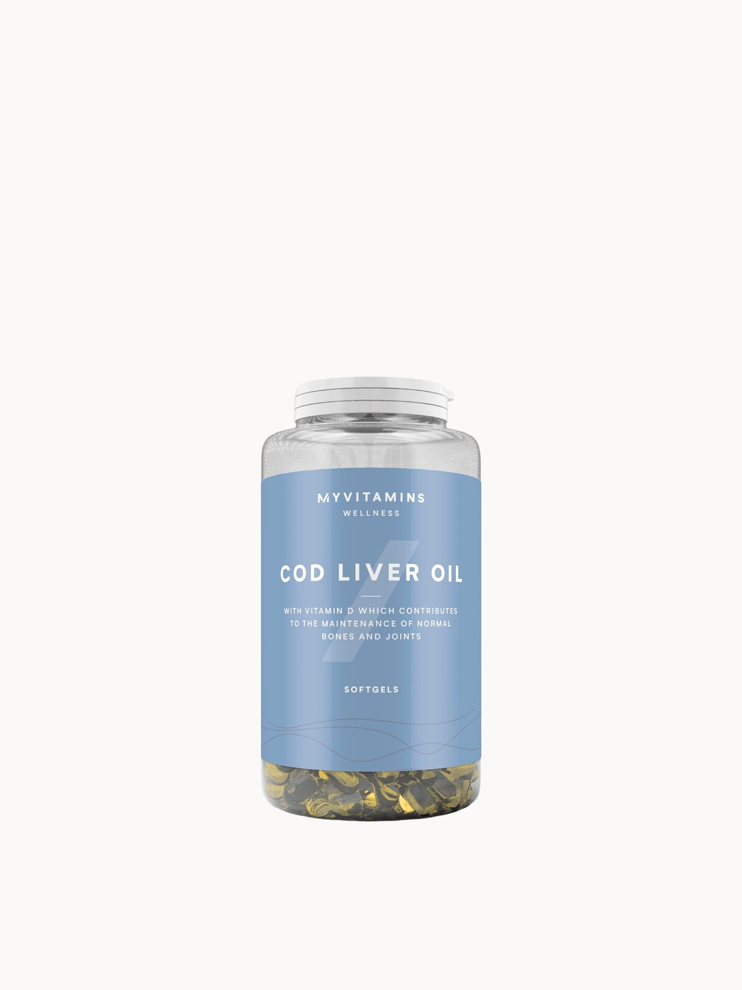 Myvitamins Cod Liver Oil Myvitamins — textura e acabamento