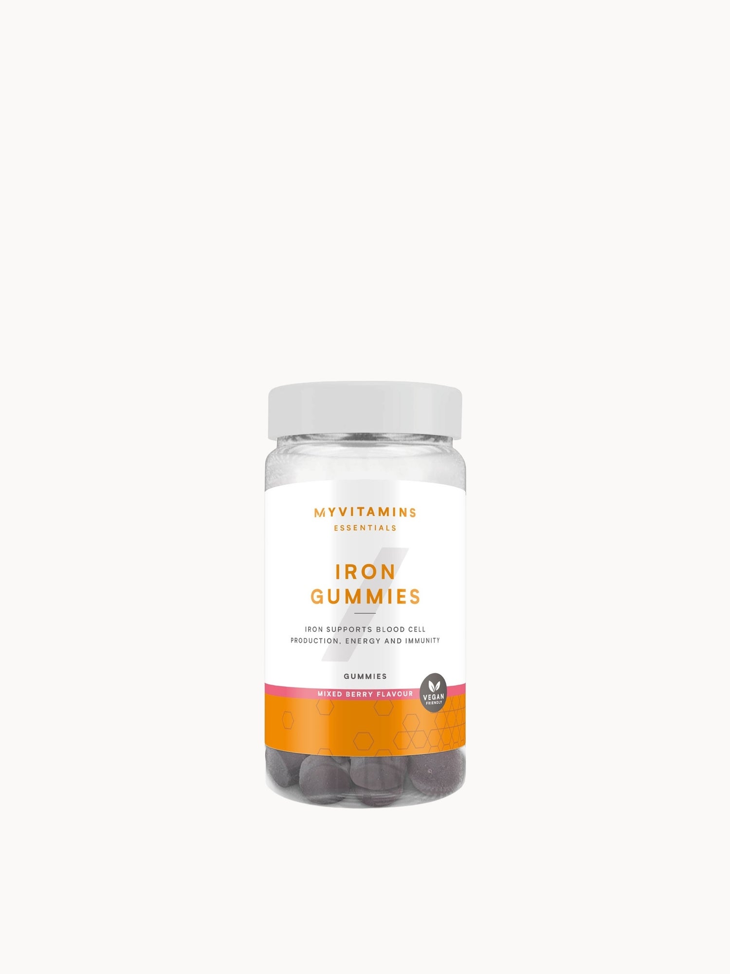 Myvitamins Iron Gummies Myvitamins — textura e acabamento