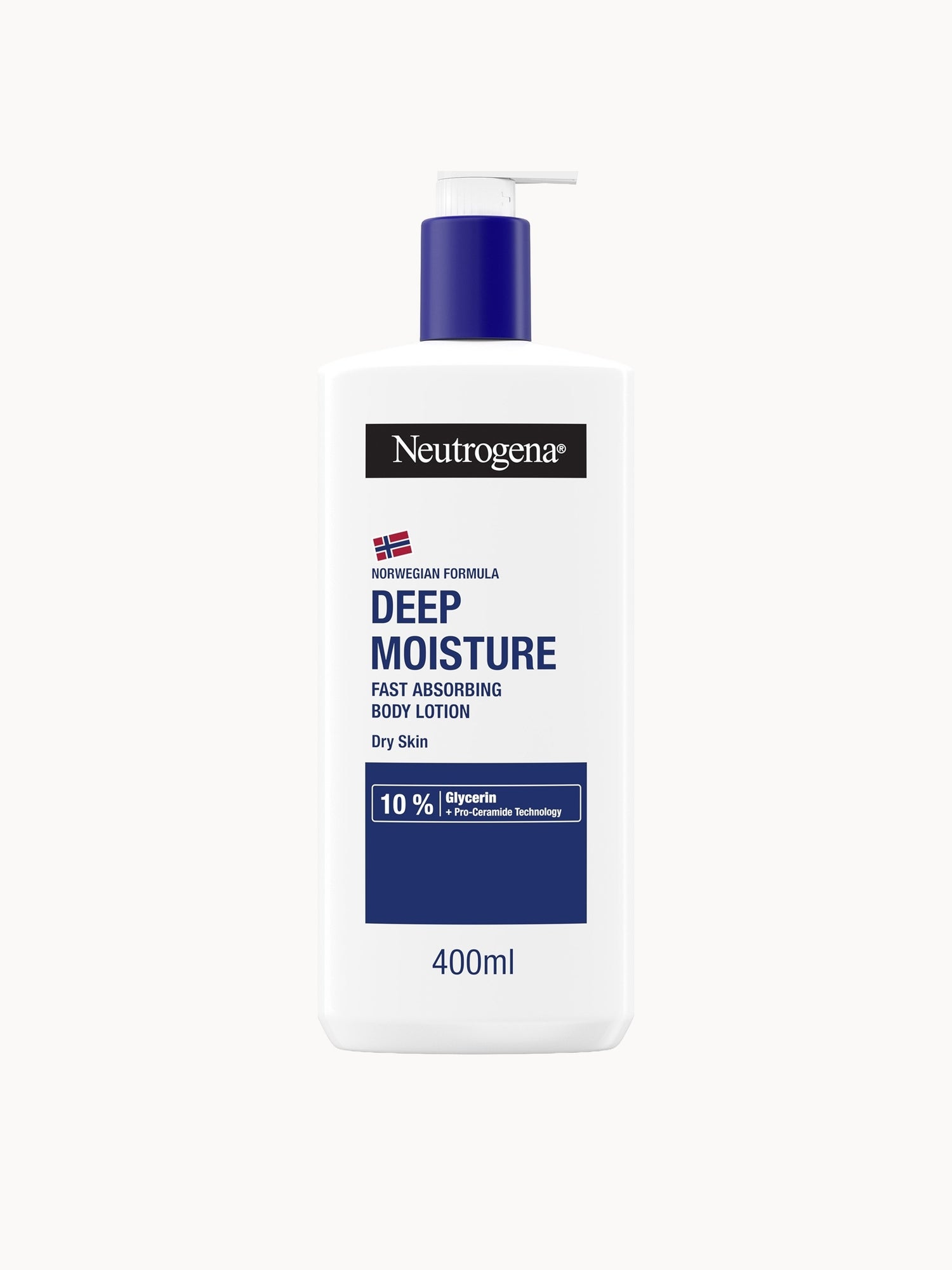 Neutrogena Norwegian Formula Deep Moisture Body Lotion for Dry Skin 400ml Neutrogena — textura e acabamento