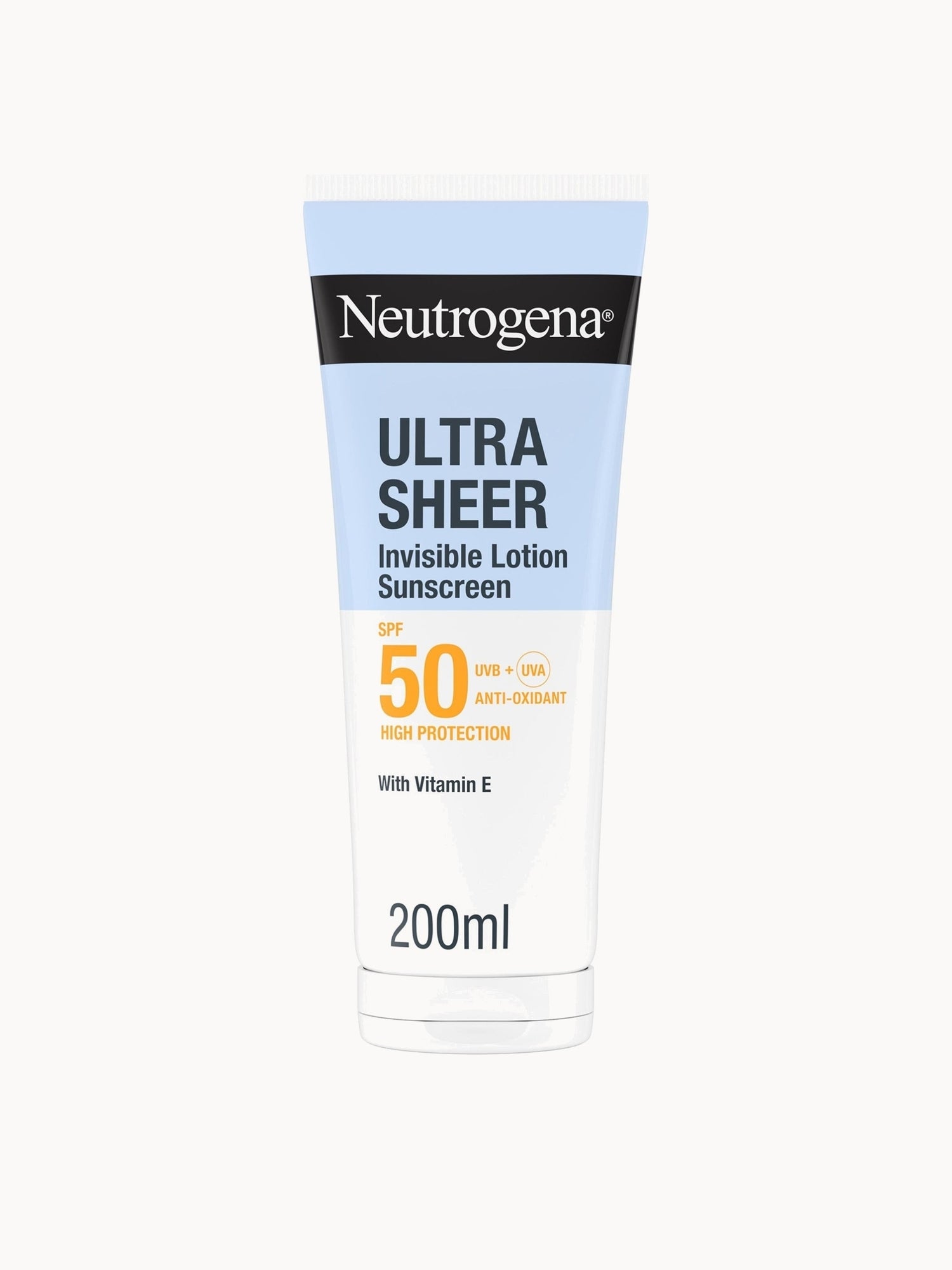 Neutrogena Ultra Sheer Body Invisible Hydrating Lotion Sunscreen SPF50 Neutrogena — textura e acabamento
